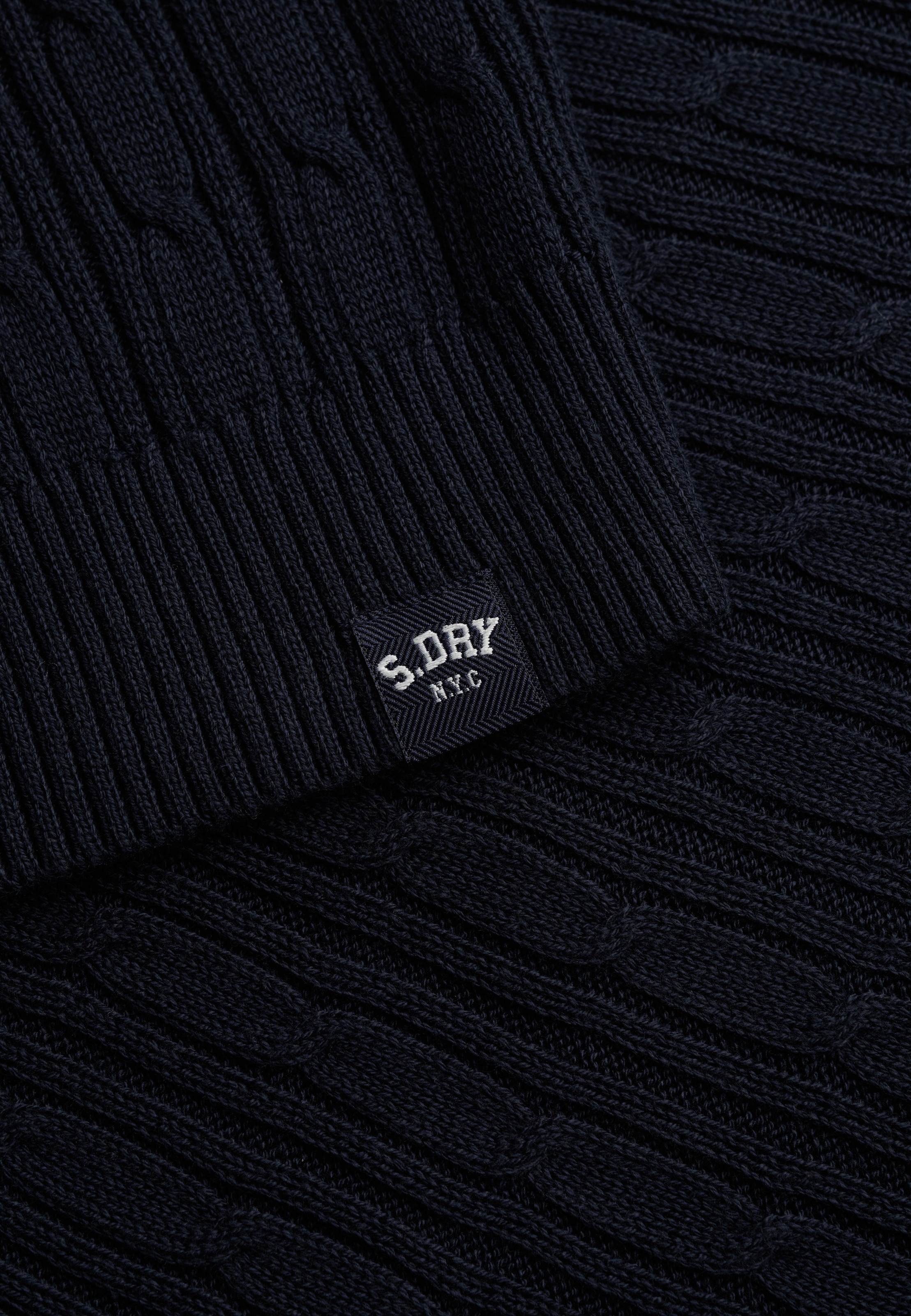 Superdry Veste en tricot »SLOUCHY CABLE CARDIGAN« Baumwollmischung