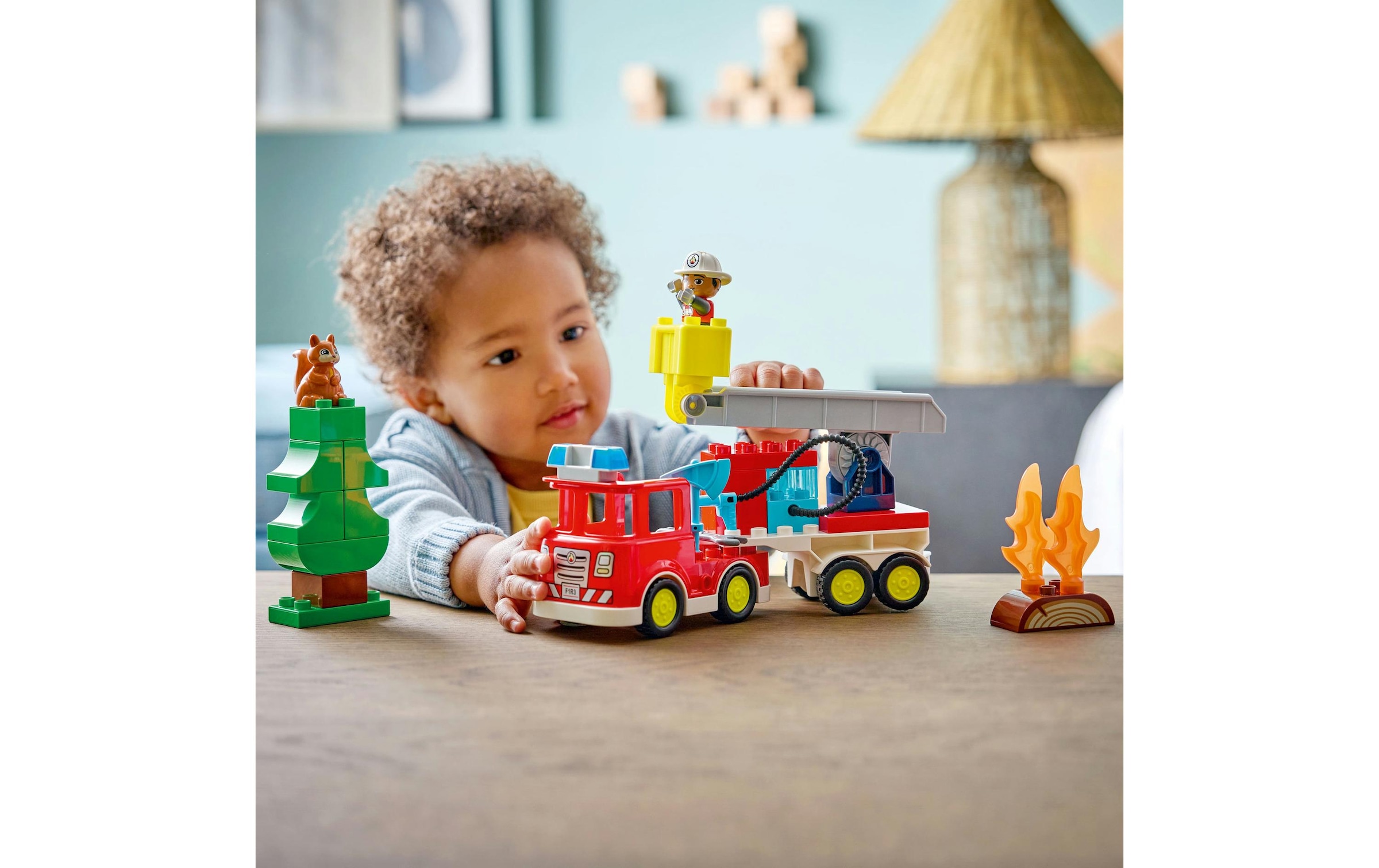   Pions de construction »DUPLO® Löschauto mit Schlauch und Feuerwehrmann 10473« Kategorie: Polizei & Feuerwehr