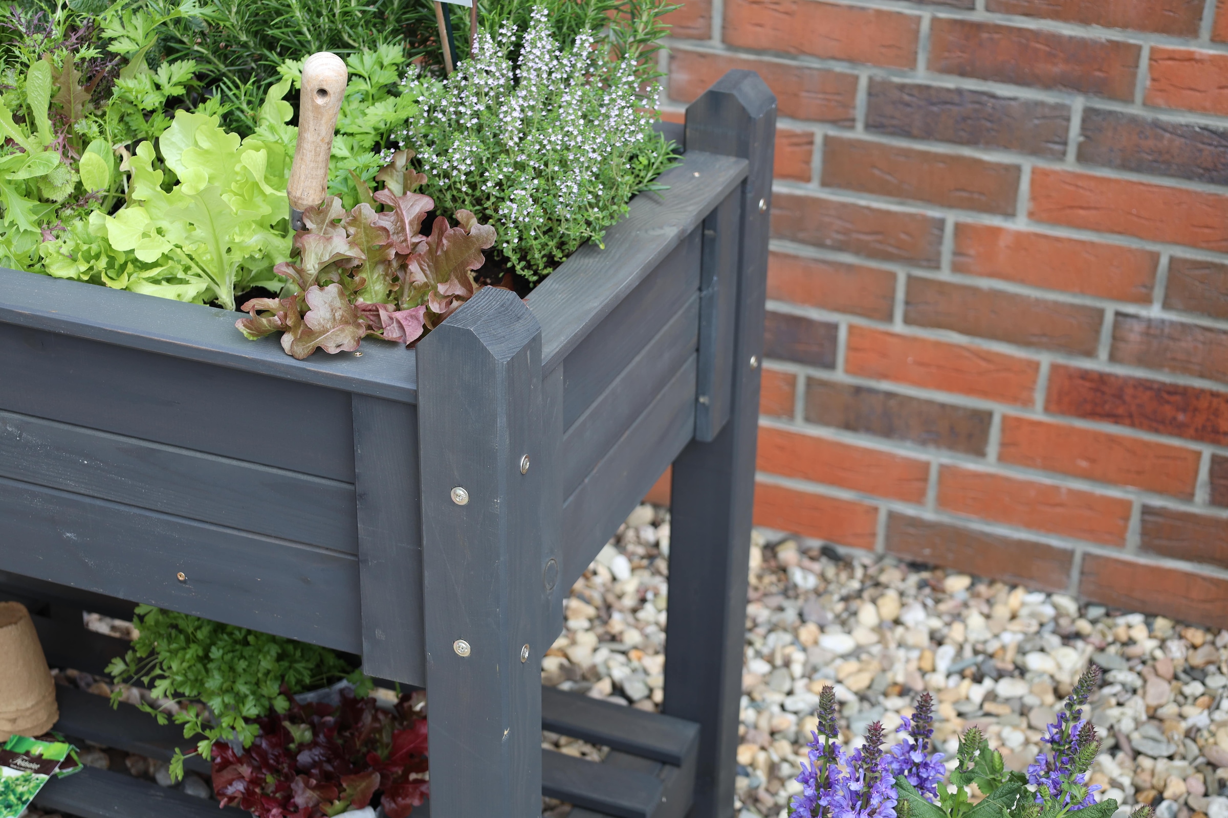 promadino Blumenkasten Kräuterbeet klein, BxTxH: 90x60x84,5 cm