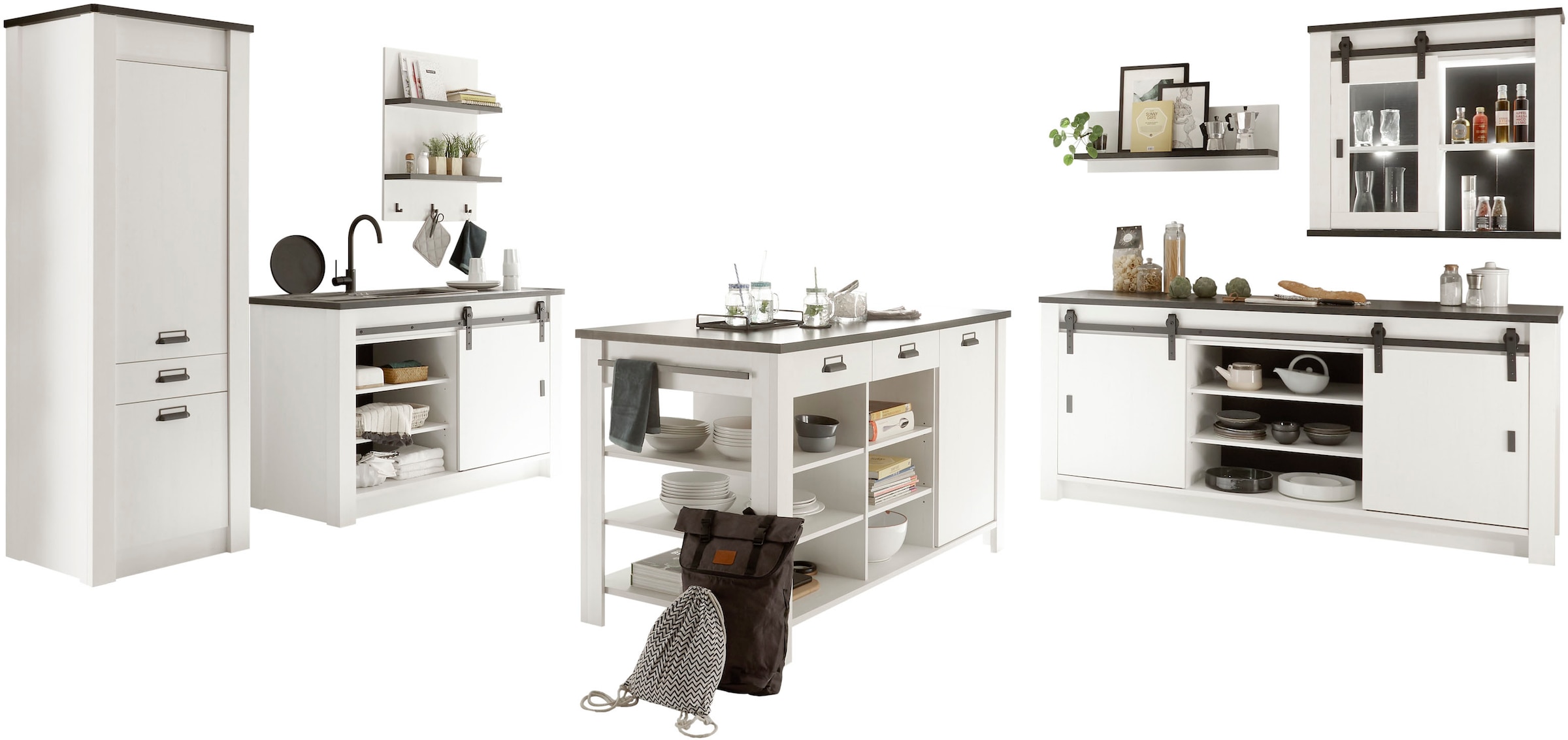 Home affaire Küche »Sherwood« Breite 400 cm, ohne E-Geräte