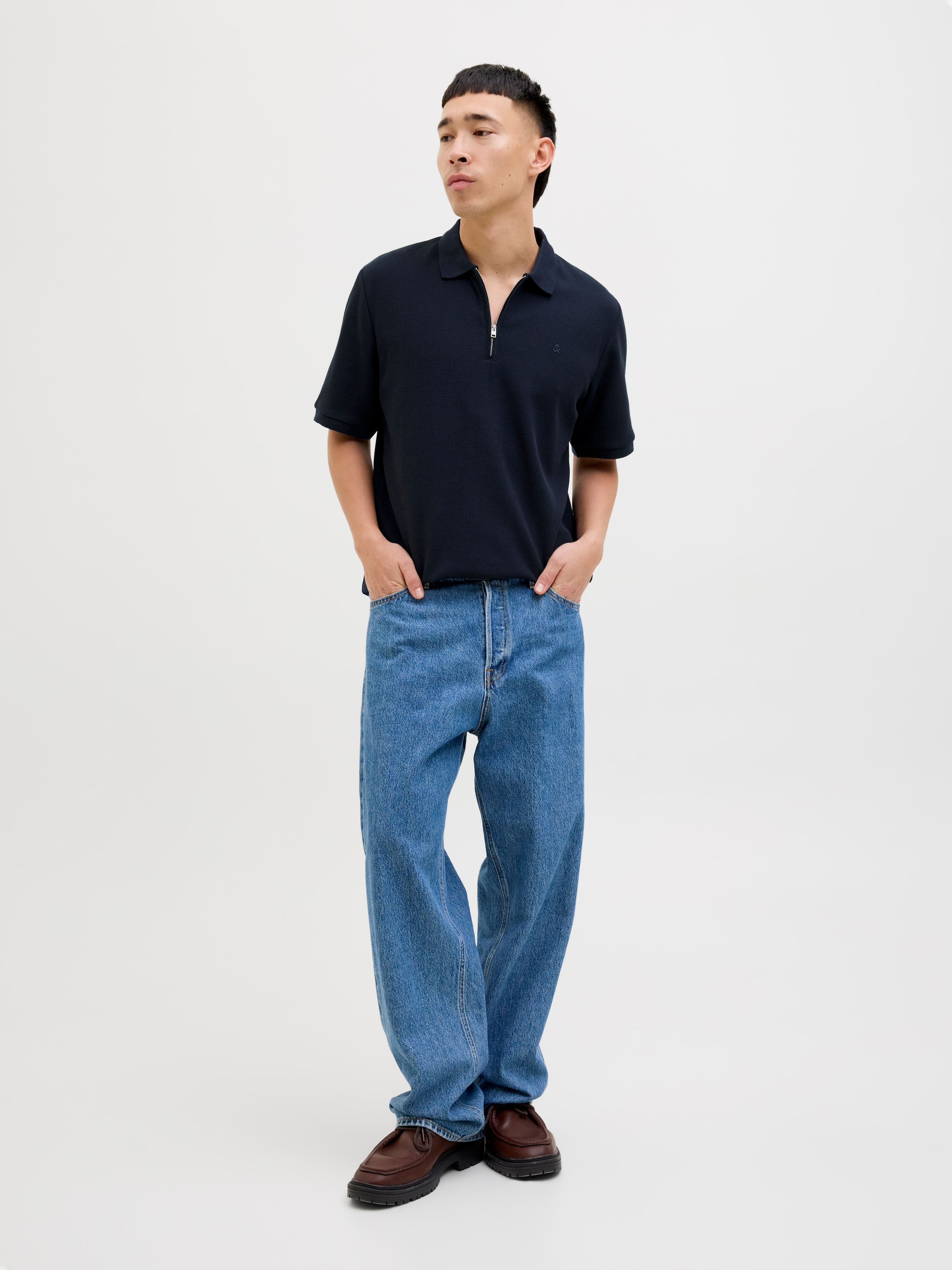 Jack & Jones Poloshirt »JJEAUSTIN ZIP POLO SS NOOS« mit Polokragen