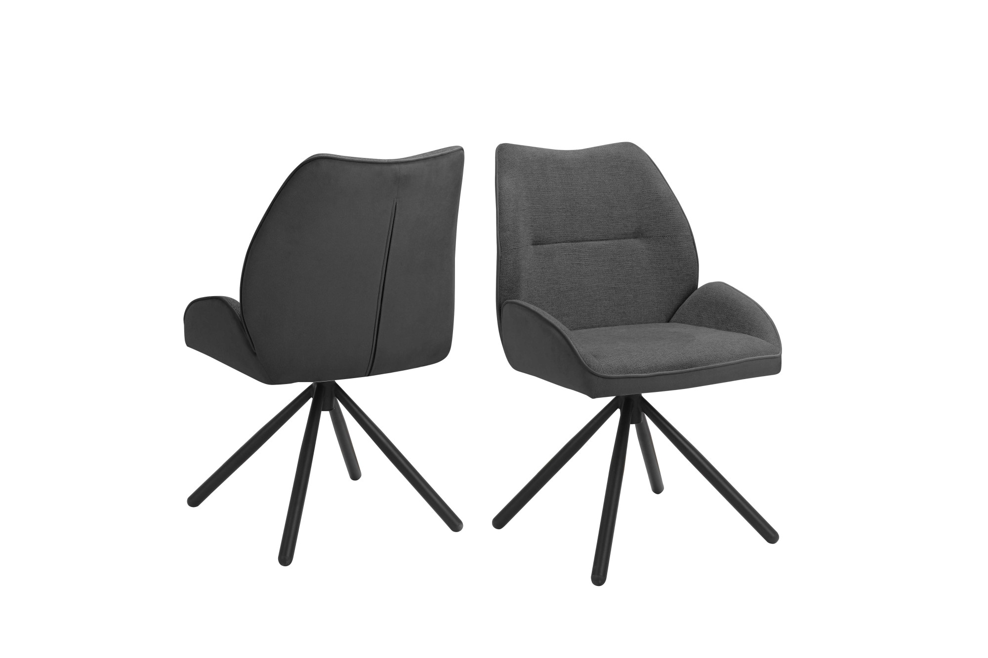 GOODproduct Esszimmerstuhl »Granilu« (Set) gepolstert,  Bezug Vorderseite Webstoff, Rückseite Velvet