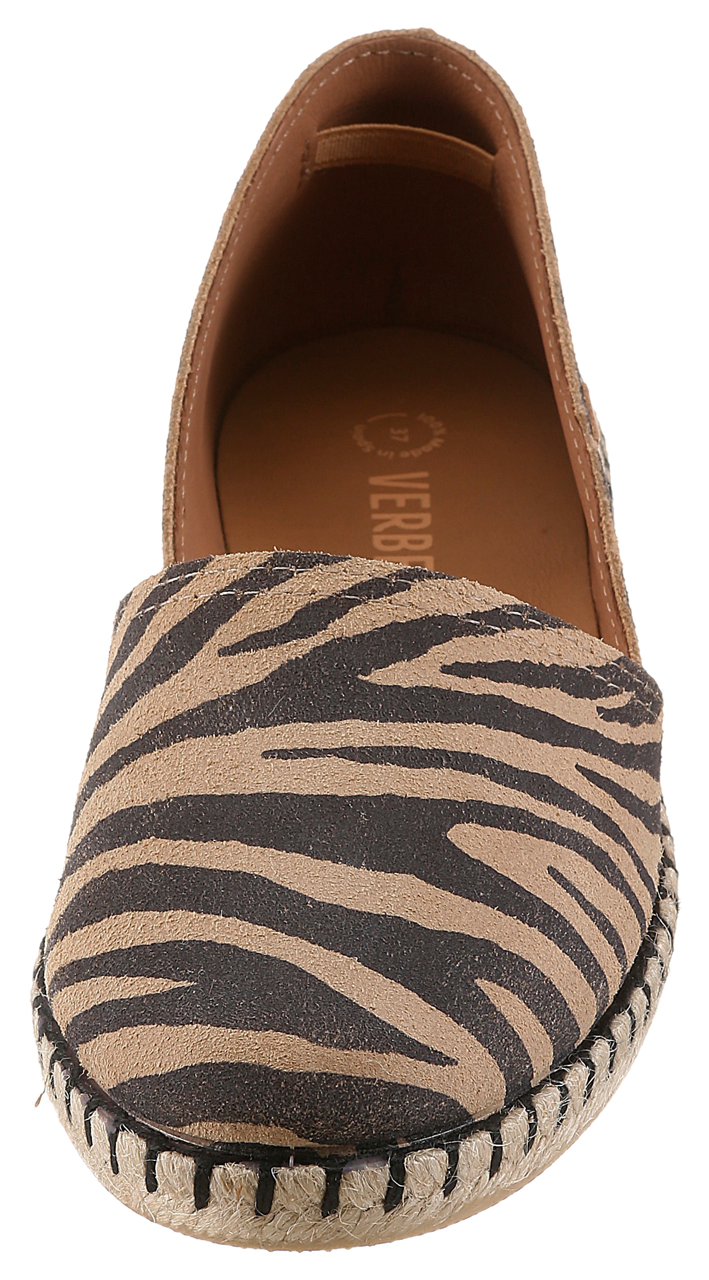 VERBENAS Espadrille  Mocassin, chaussure d'été, chaussure de vacances, plat motif zèbre