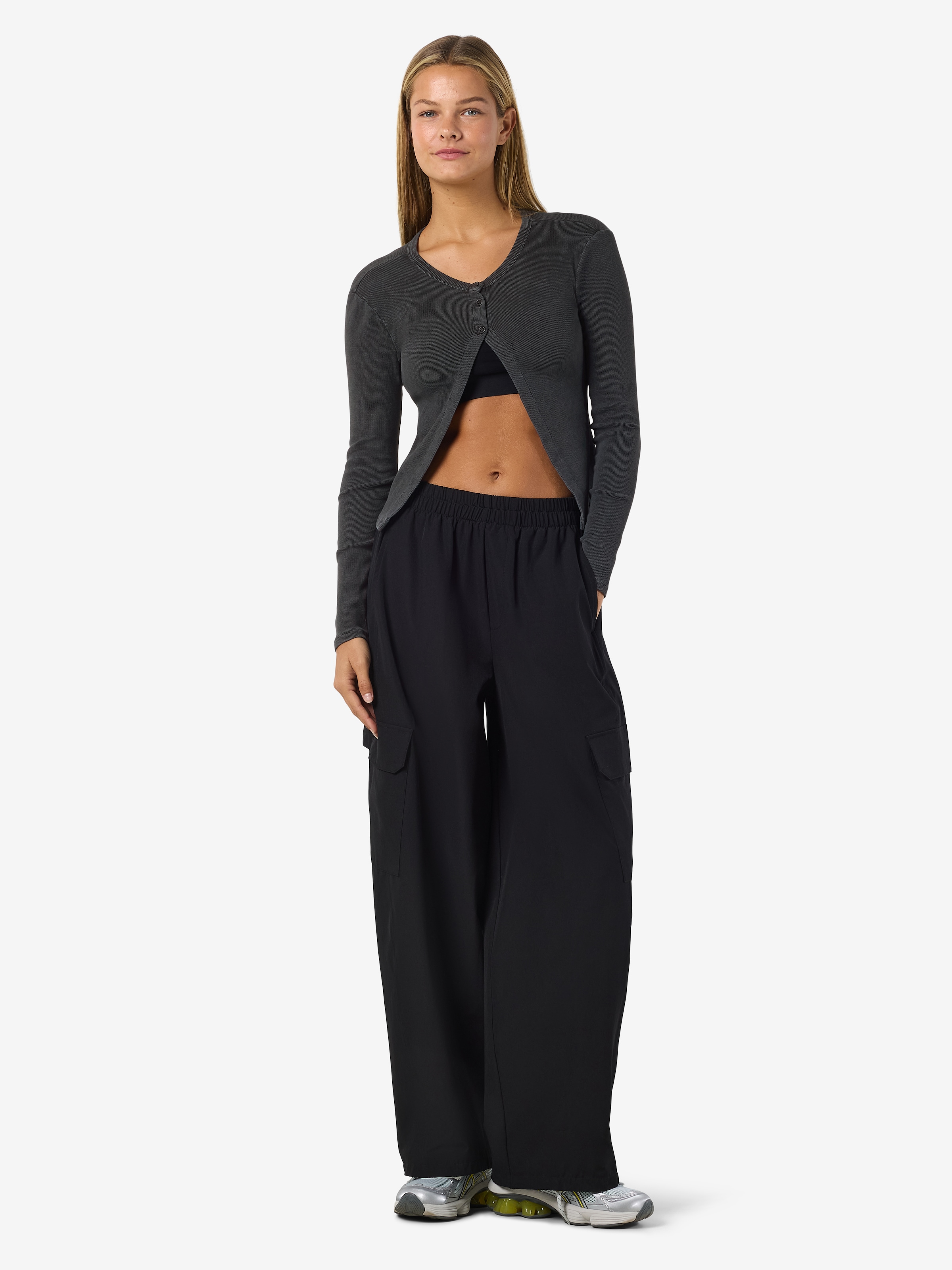 Noisy may Veste en tricot »NMMAYA L/S O NECK WASHED CARDIGAN NOOS« gewaschene Optik