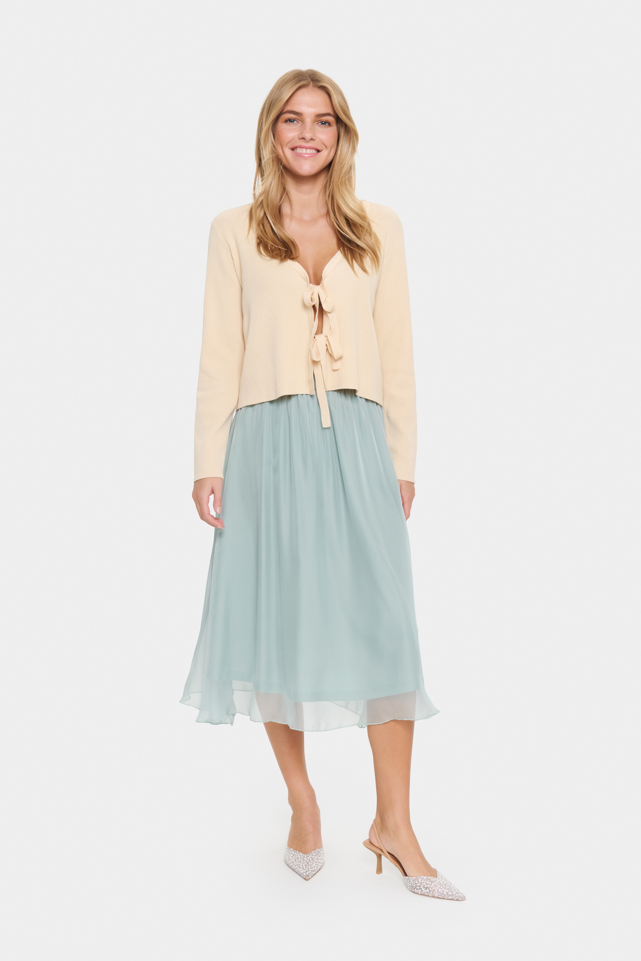 Saint Tropez Jupe midi »CoralSZ Skirt« aus Chiffon