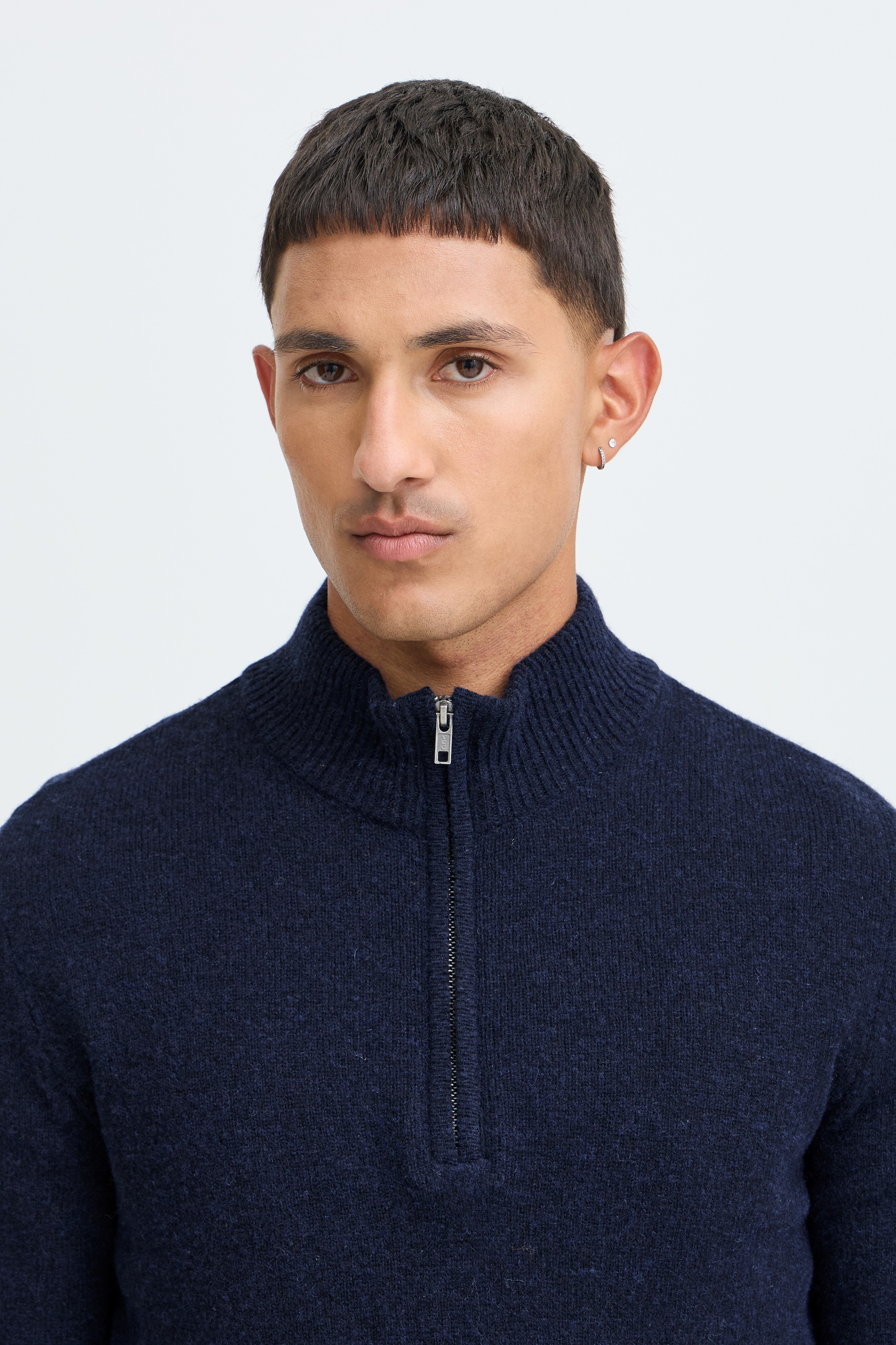 Blend Troyer »BHBRANKO HALFZIPP KNIT NOOS« Mélange de laine, coupe régulière