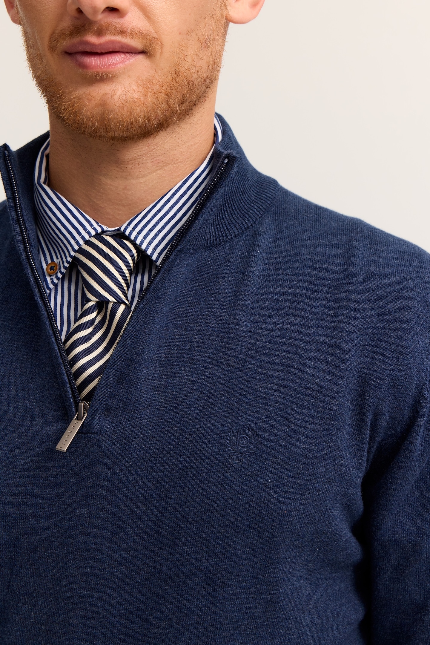 bugatti Troyer »Regular Fit« aus Baumwolle mit Reissverschluss