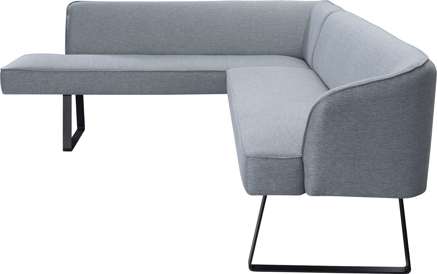 exxpo - sofa fashion Eckbank »Americano« mit Keder und Metallfüssen, Bezug in verschiedenen Qualitäten