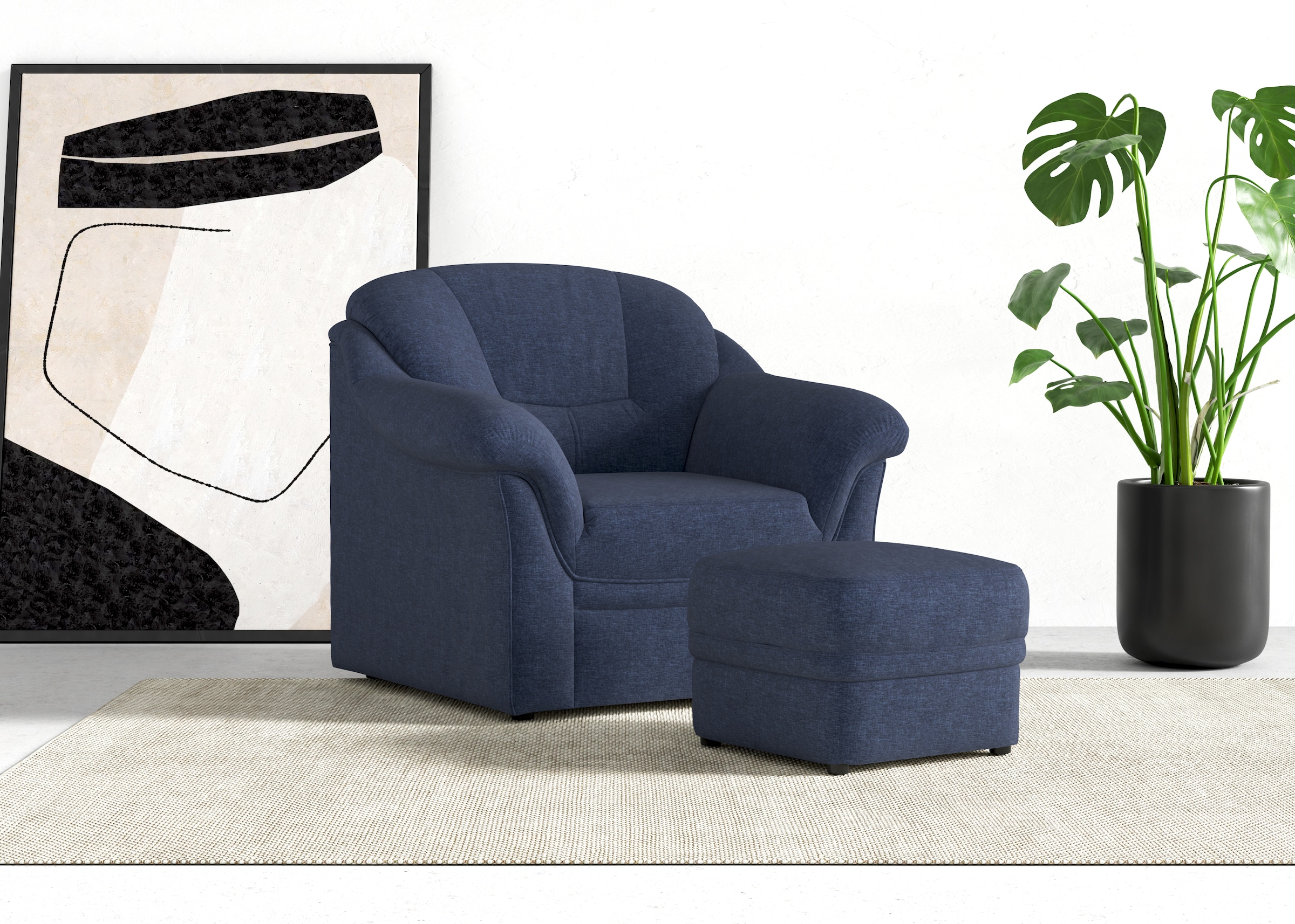 DOMO collection Sessel »Montana komfortabel und zeitlos, bequeme Armlehnen«