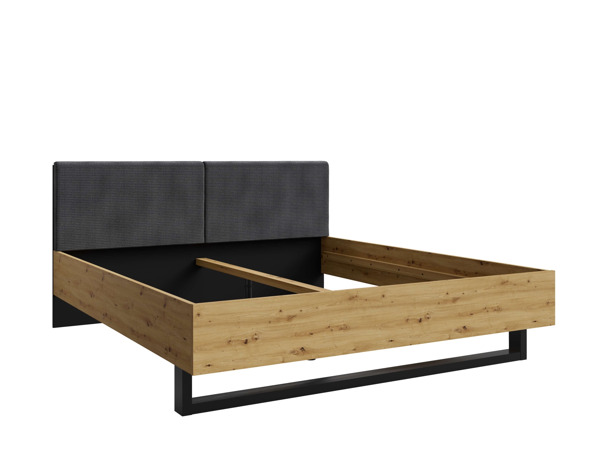 Home affaire Lit rembourré »PERY Bettgestell 160x200 mit gepolstertem Kopfteil, ohne Bettkasten« ohne Lattenrost und Bettkasten, Breite 160 cm