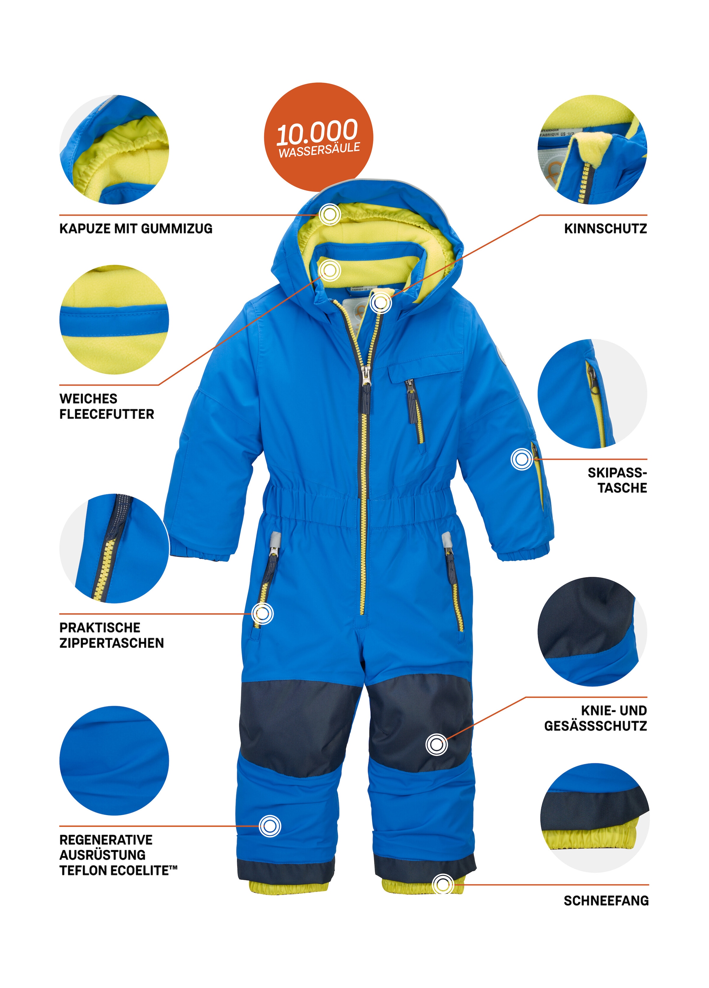 first instinct by killtec Overall »FISW 31 MNS ONPC« Skioverall: wasserdicht, atmungsaktiv, reflektierend, verlängerbar