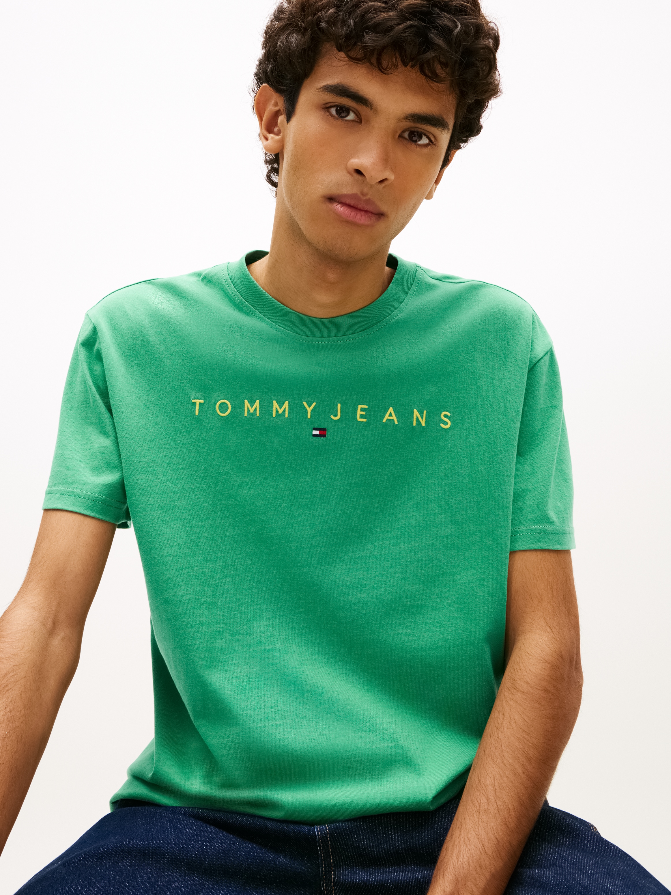 Tommy Jeans »TJM REGULAR LINEAR LOGO EXT« Rundhals, Regular Fit