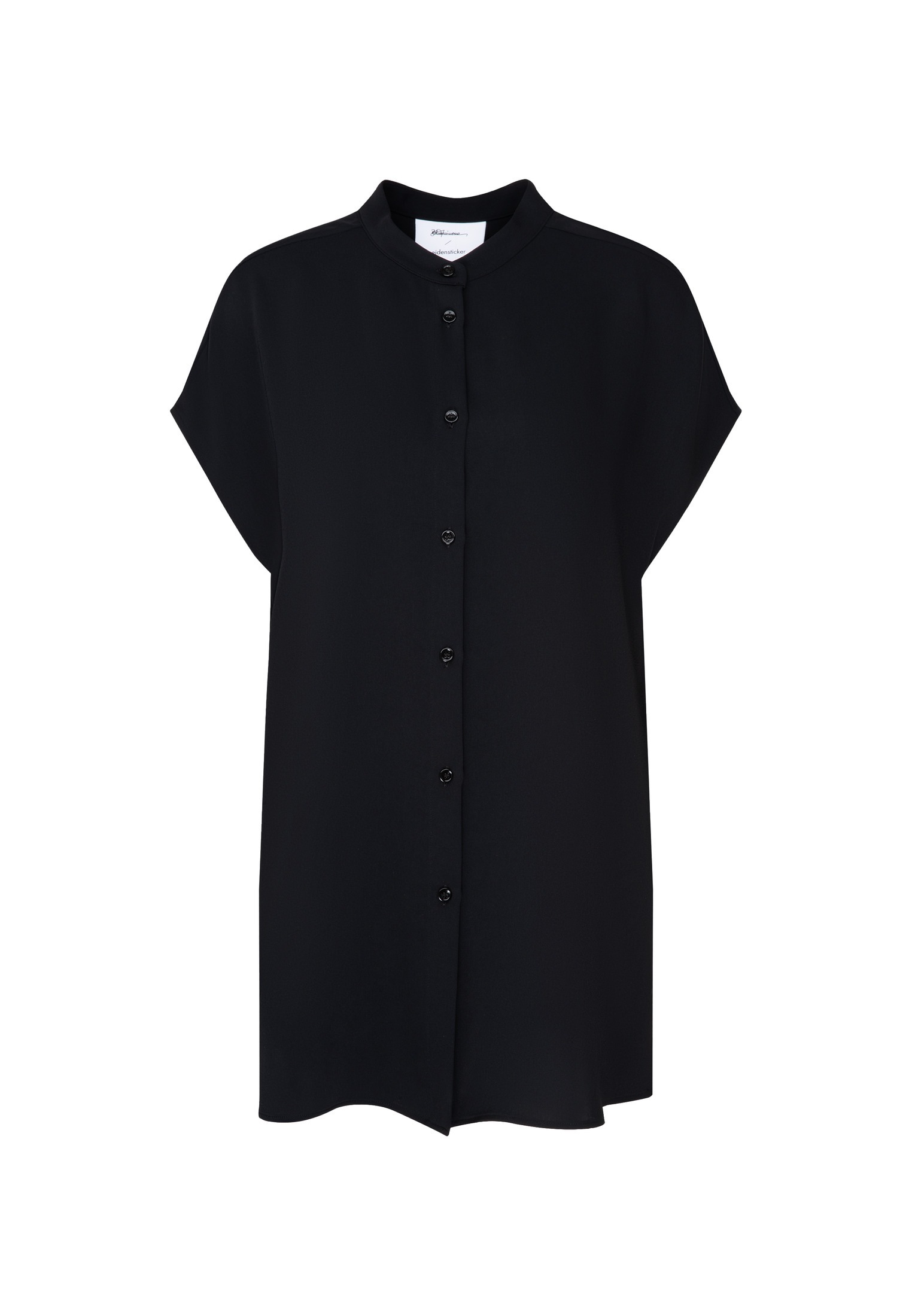 seidensticker Blouse classique »Schwarze Rose« Kurzarm Kragen Uni