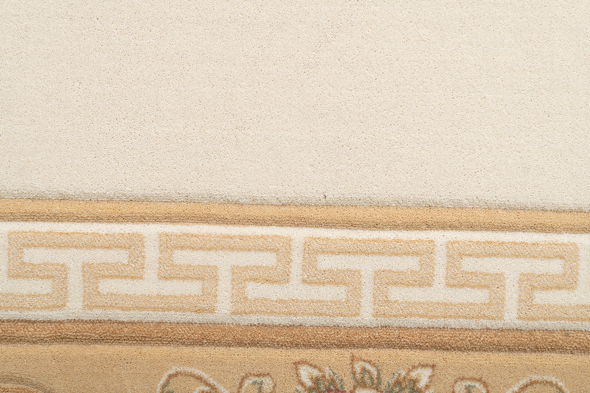 THEKO Tapis en laine »Pelinia 7745« Rectangulaire 12 mm Höhe Kurzflor, Uni Farben, mit Bordüre, reine Wolle