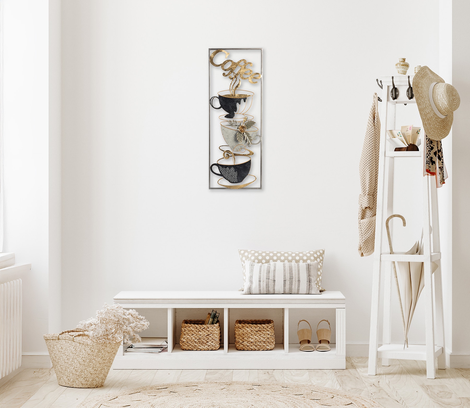 Bönninghoff Tableau métallique »KAFFEE 29x74 cm – Deko modern« Boissons | Café | Images de café Décoration murale