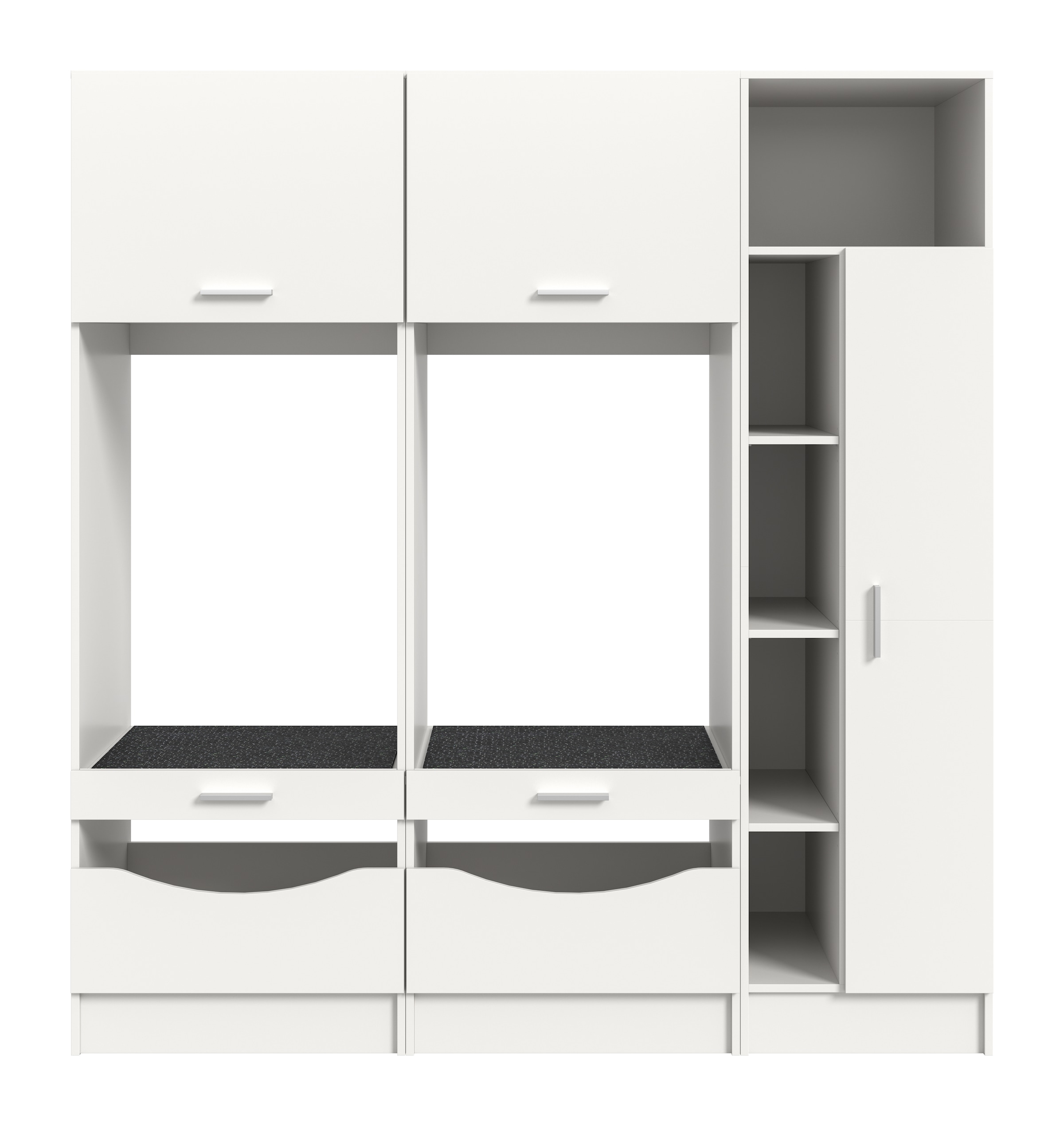 welltime Ensemble de meubles de salle de bain »FALAS, TOPSELLER!, 3-teilig, Hauswirtschaftsraum Set, Breite 182 cm« 2x Waschmaschinenumbau- & 1x Mehrzweckschrank, 