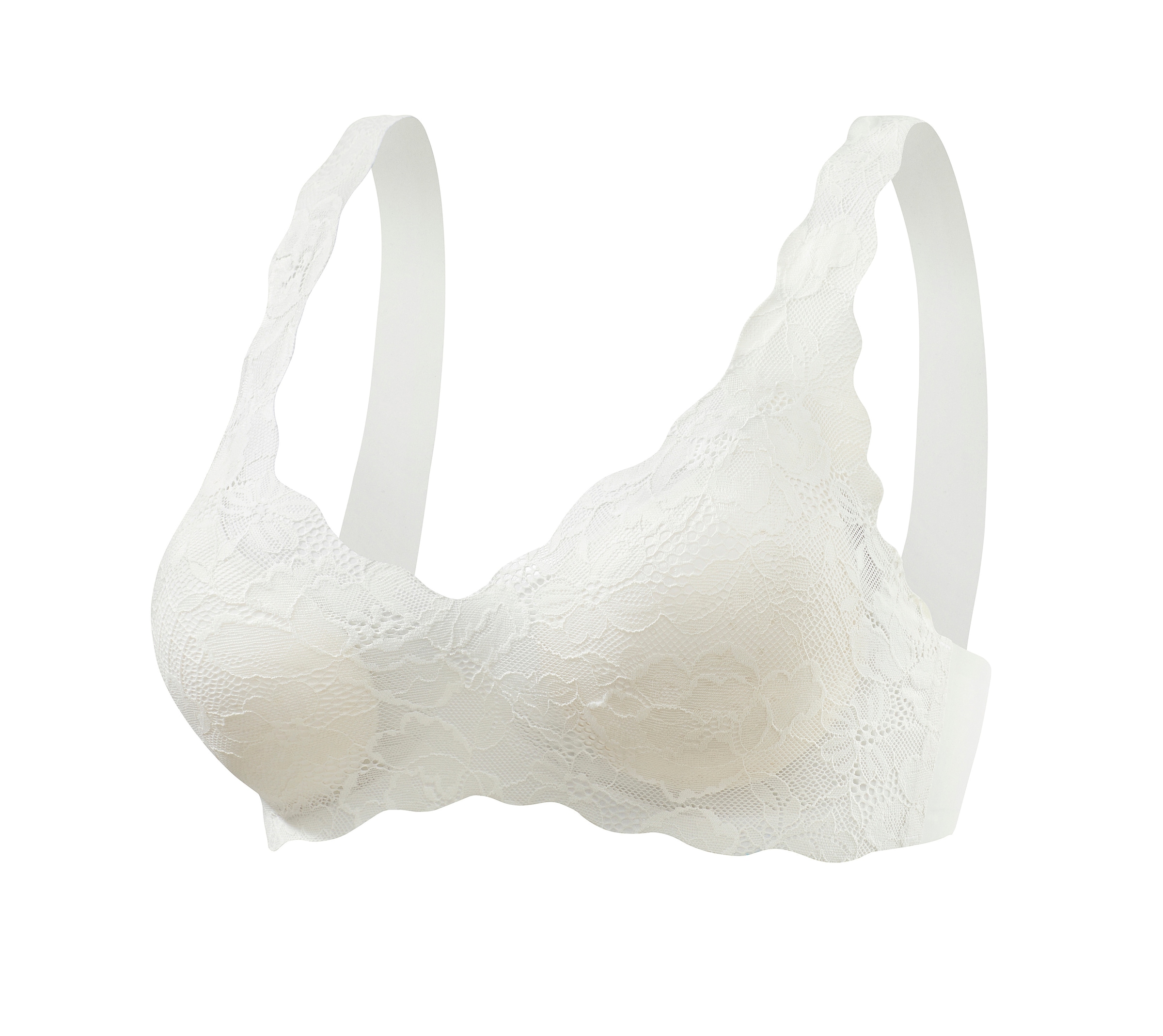Nuance by Lascana Soutien-gorge à bretelles sans armature avec dentelle seamless et coussinets amovibles, lingerie