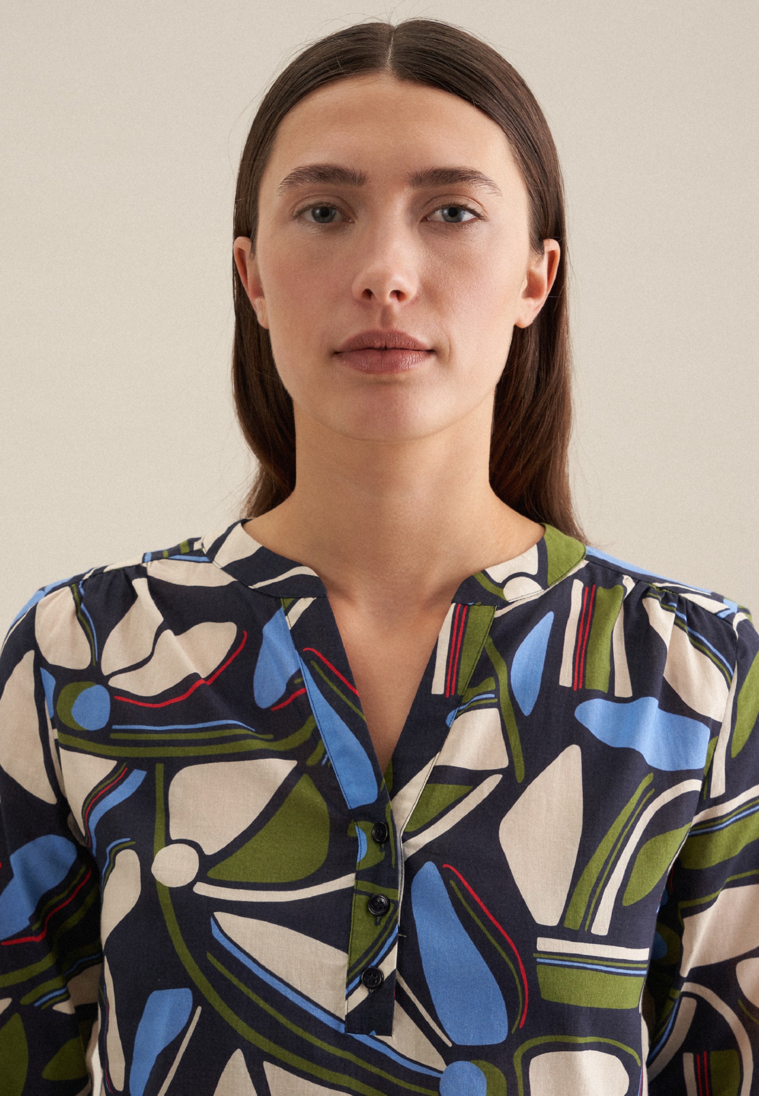 seidensticker Klassische Bluse »Schwarze Rose« Tunika Floral