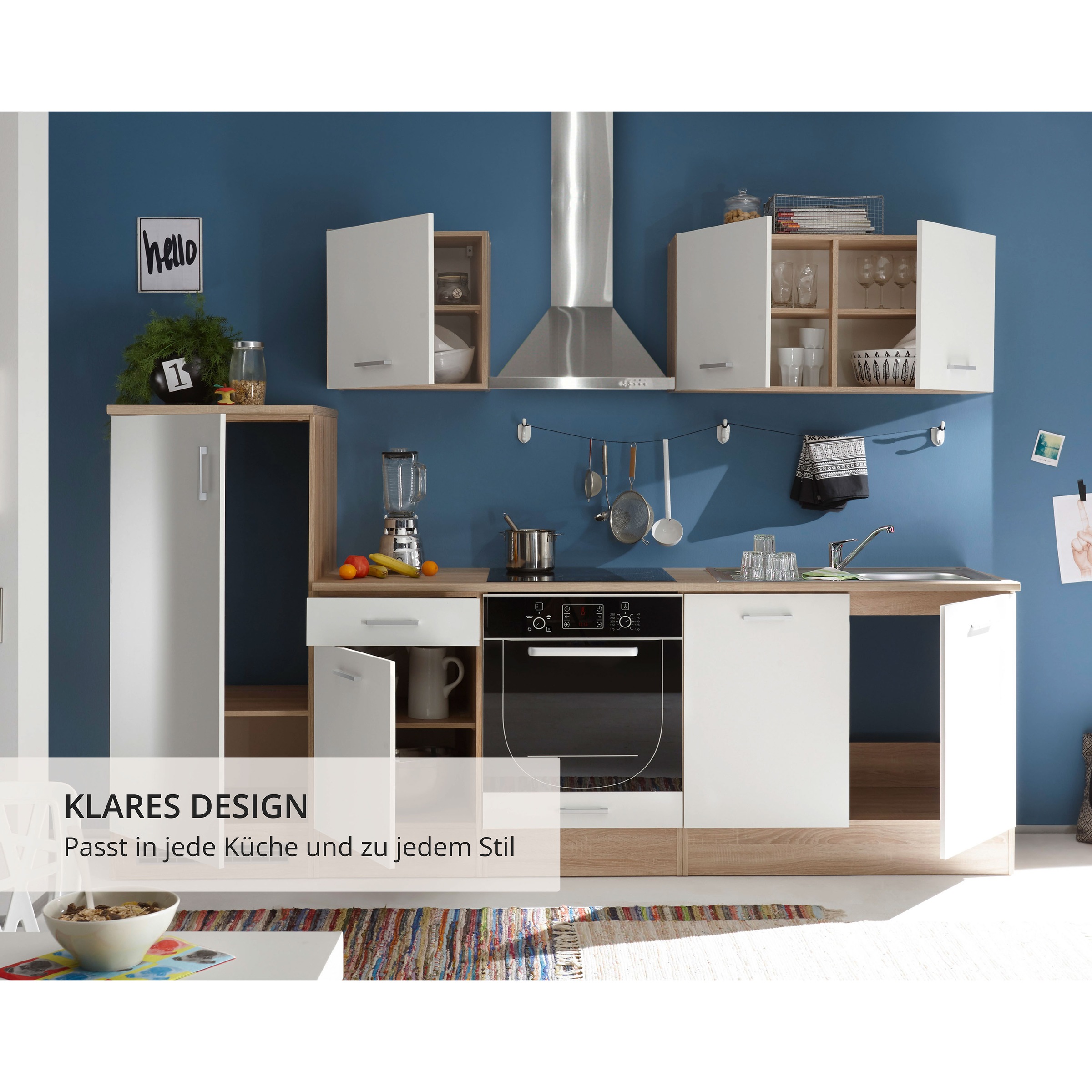 BASIC by Balculina Küchenzeile »Andy« Breite 270 cm, wahlweise mit E-Geräten