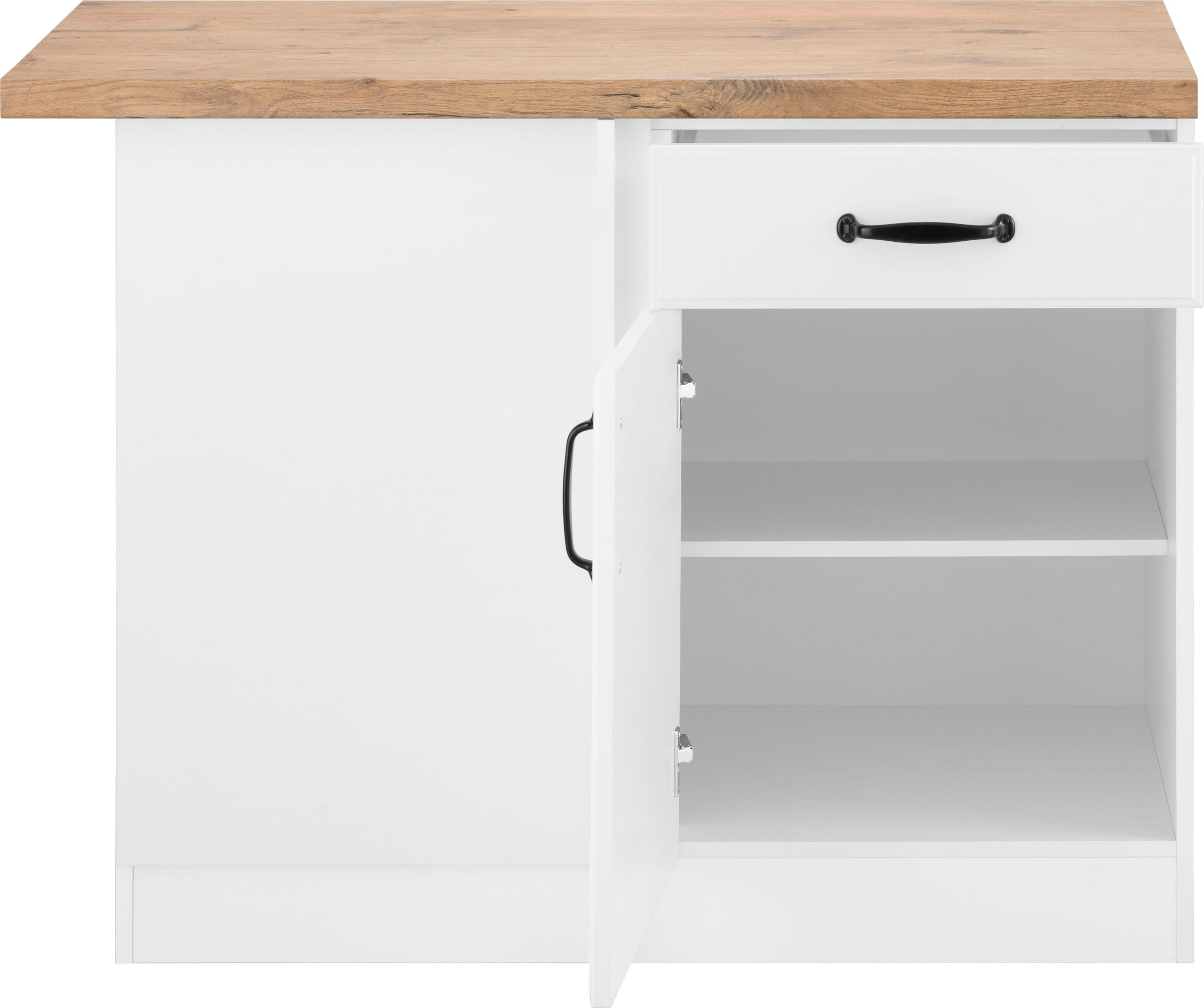 wiho Küchen Meuble bas d'angle »Erla« 110 cm breit mit Kassettenfront