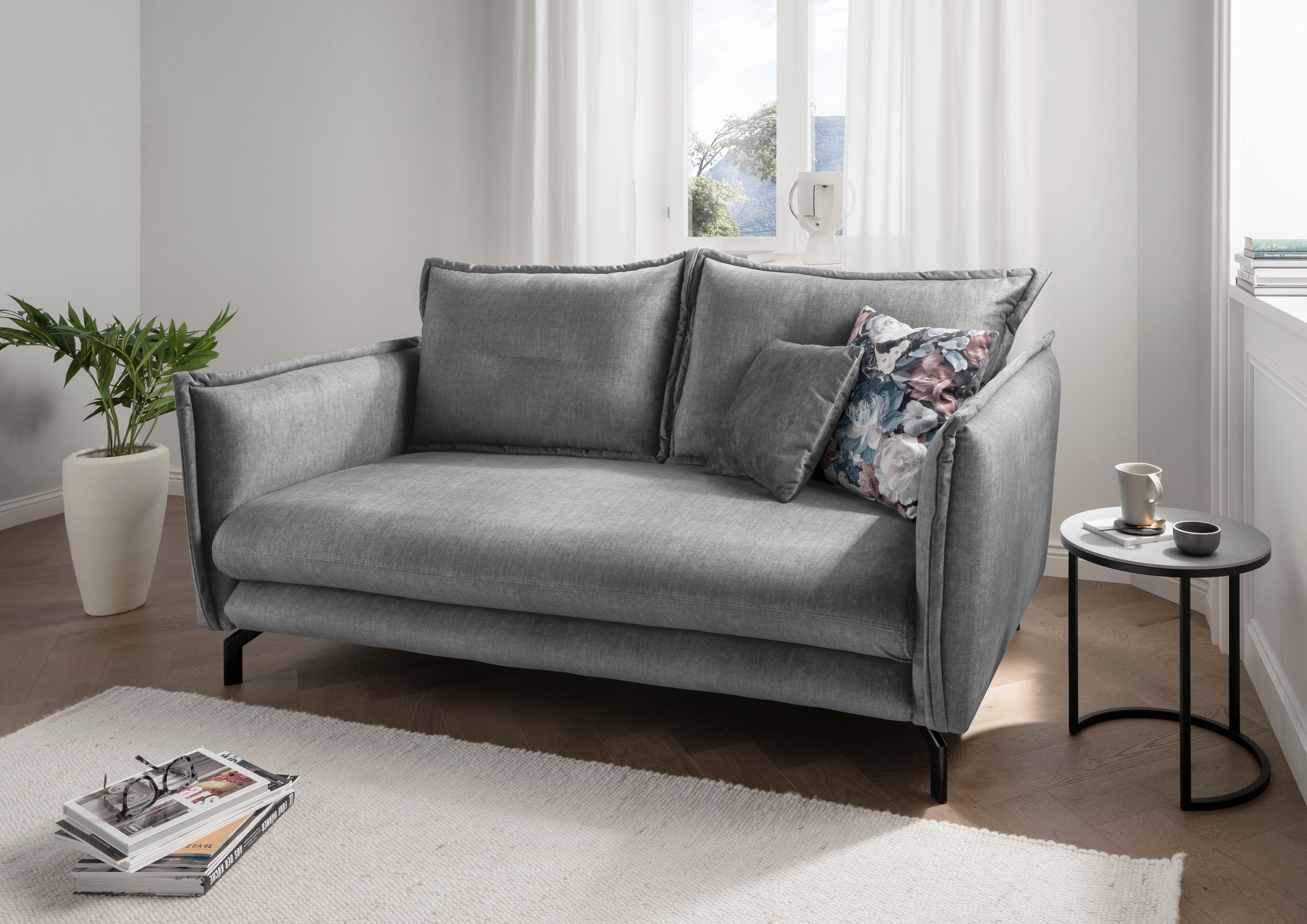Home affaire Canapé d'angle »Lazio modern und bequem, schmale Armlehnen, tolle Detailverarbeitung« accoudoirs réglables