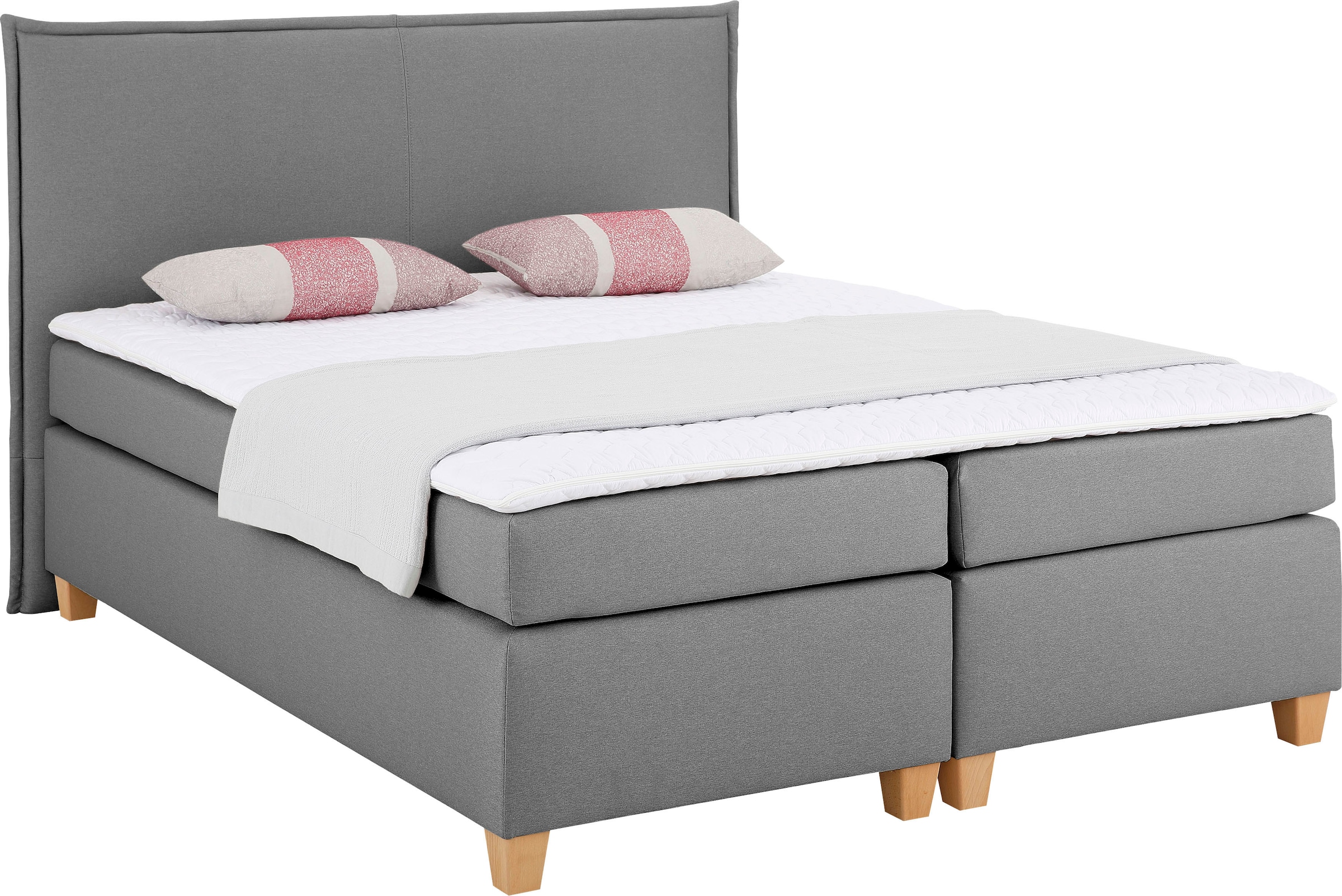 Home affaire Lit boxspring »Houssay« inkl. Topper, 5 Breiten, 2 Härtegraden auch in Überlänge 220 cm