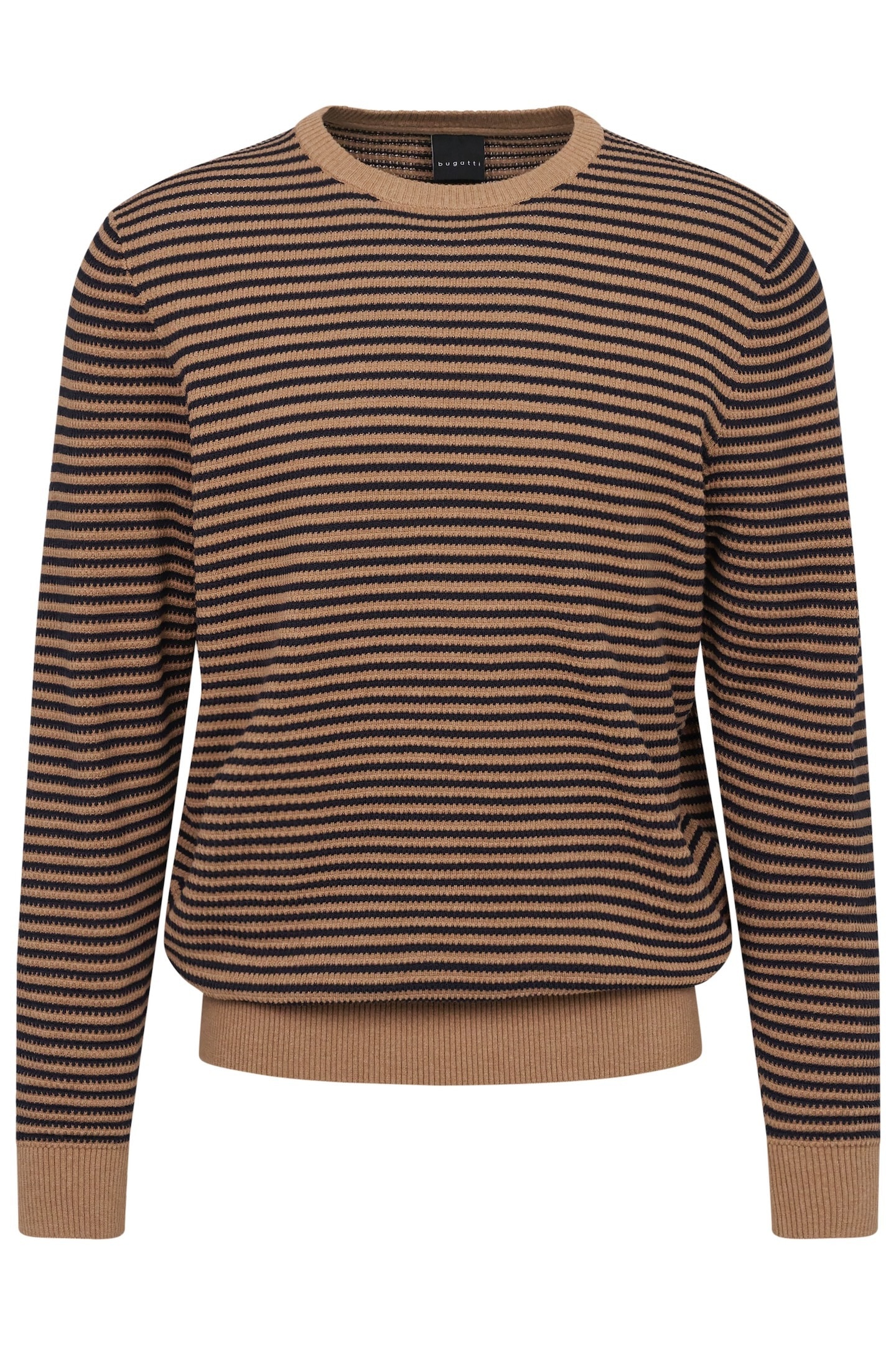 bugatti Pull à col rond mit Streifen