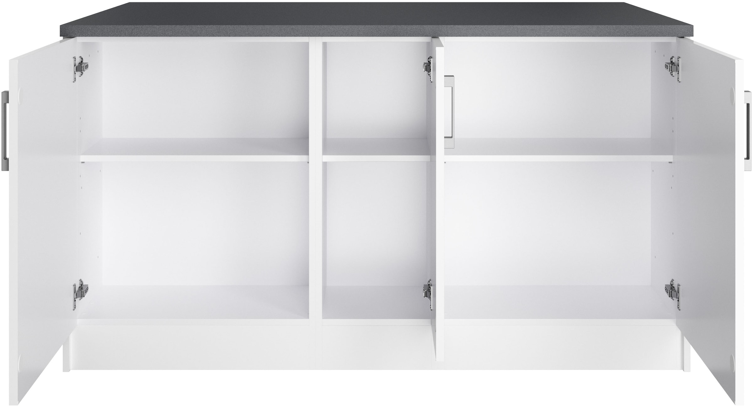 KOCHSTATION Ilot de cuisine »KS-Toronto« largeur 153 cm, façades MDF, casier à bouteilles