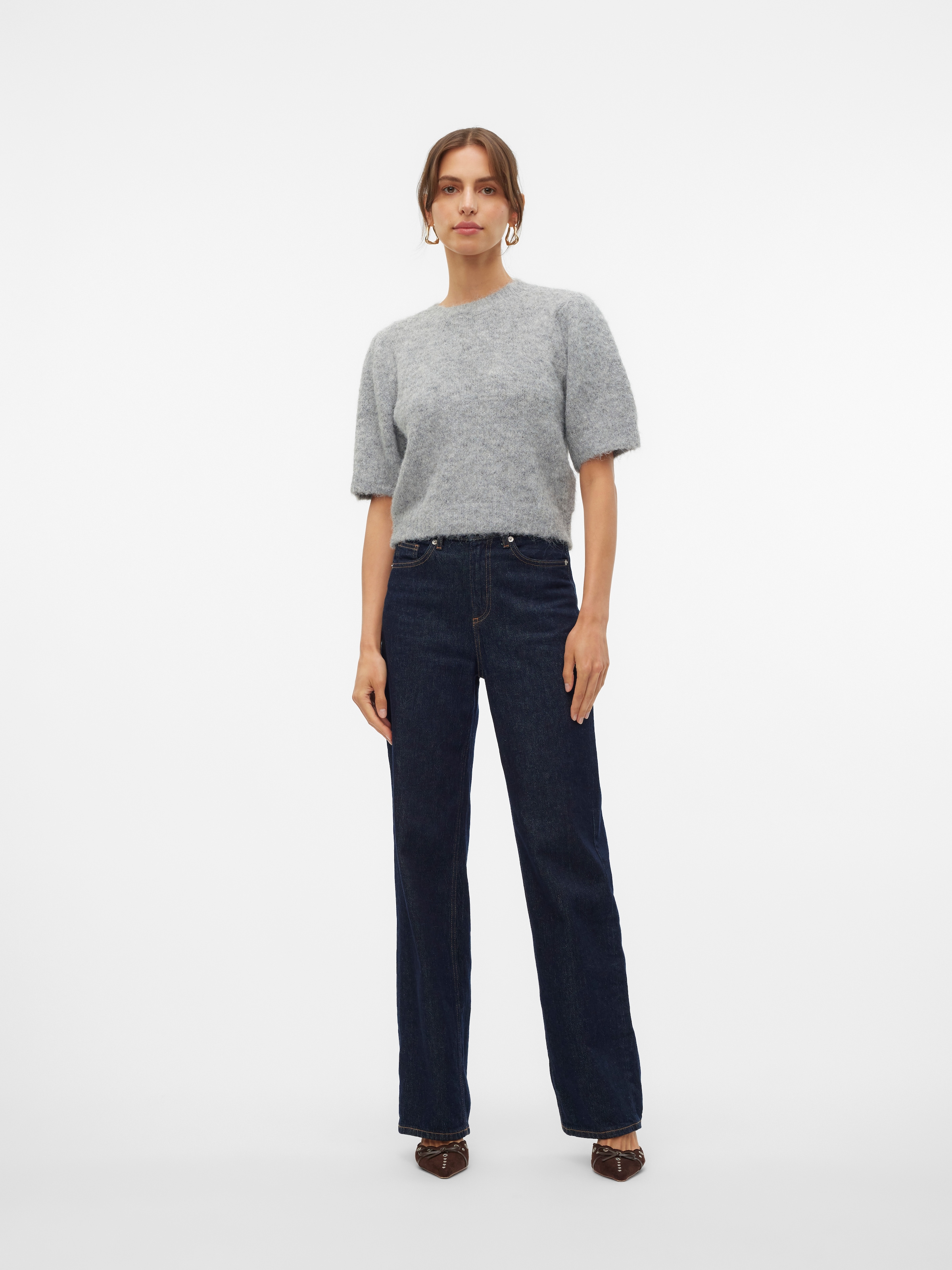 Vero Moda Pull en tricot »VMNOVAH SS O-NECK PUFF PULLOVER GA NOOS«
