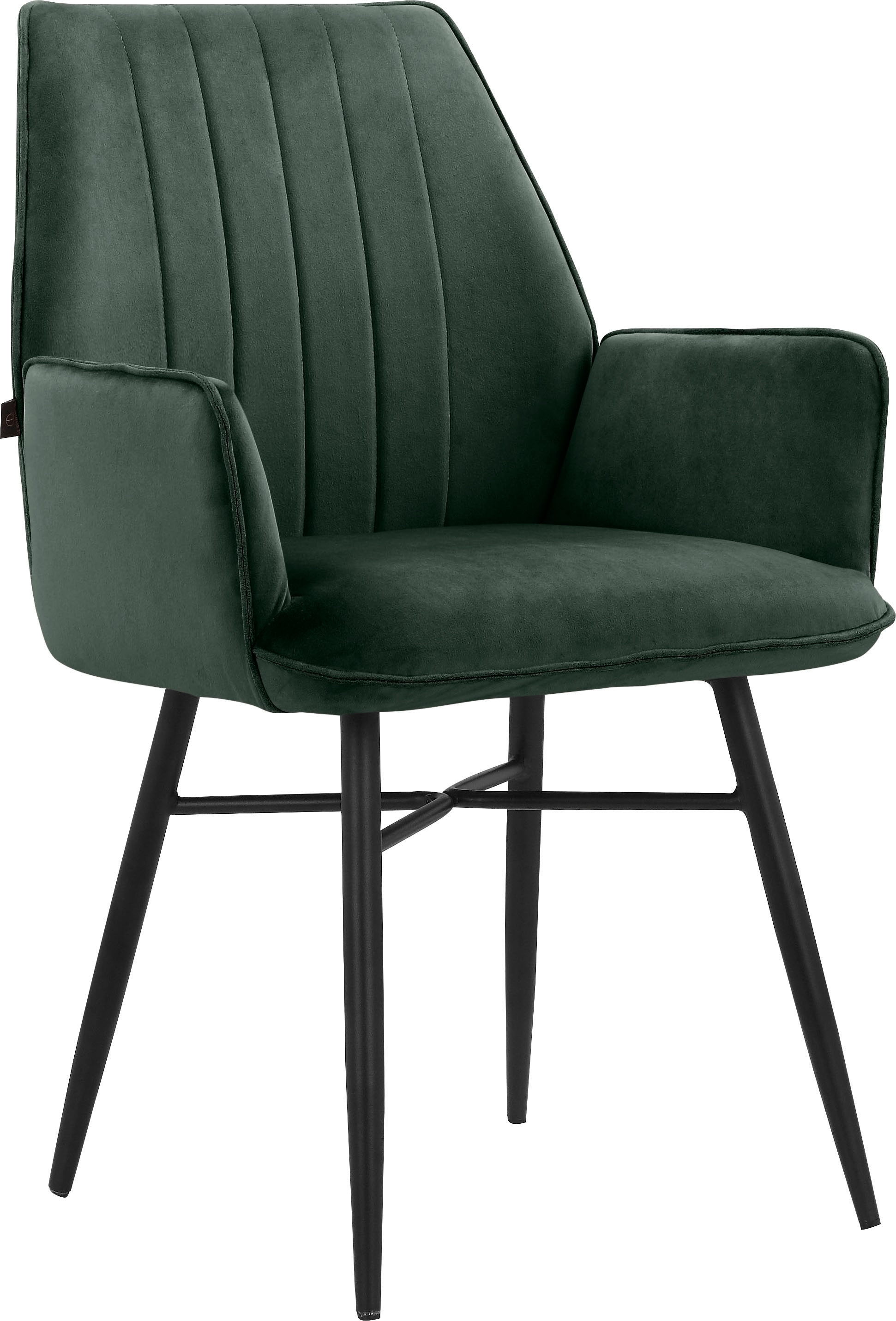 Leonique Chaise de salle à manger »Hrodwyn« () 2 cuisSitz gepolstert, mit horizontale Nähten am Rücken, Sitzhöhe 52 cm