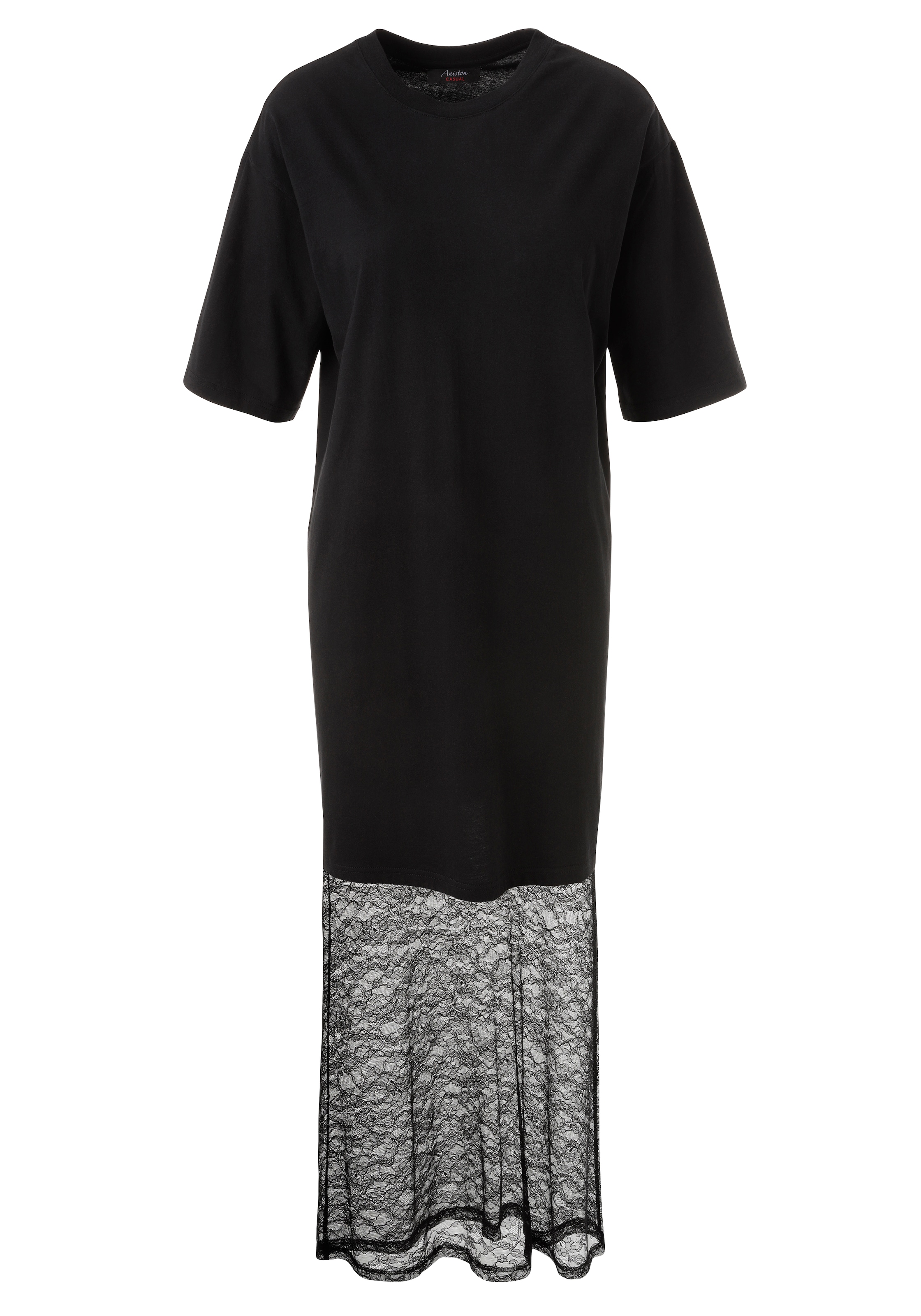 Aniston CASUAL Maxi robe mit raffinierter Spitze am Saum - NEUE KOLLEKTION