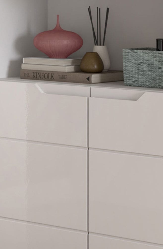 INOSIGN Armoire de classement »CAPRI, 2 Türen inkl. eingefasster Griffmulde, 5 Einlegeböden« Mehrzweckschrank, Aktenregal, Regal, Stauraumregal, Universalschrank