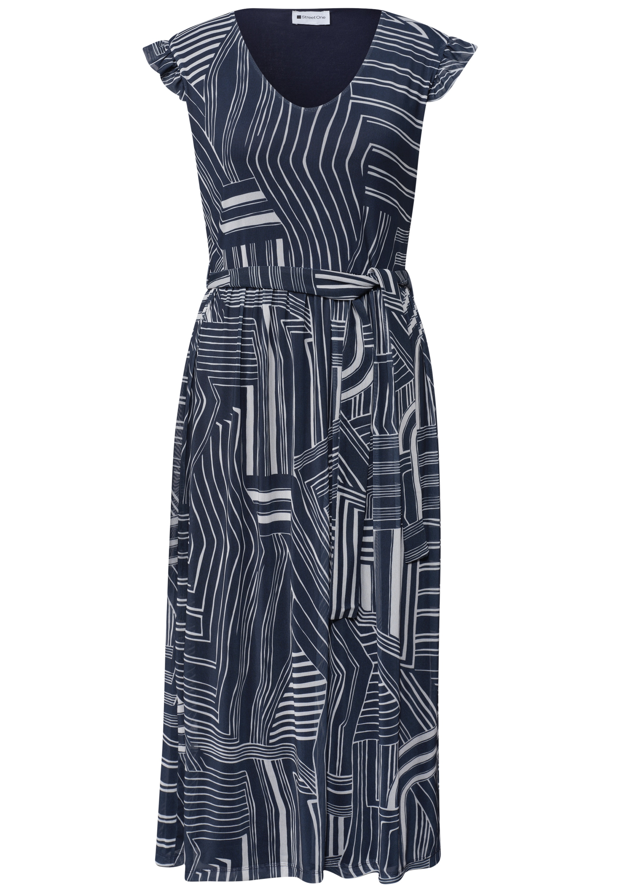 STREET ONE Robe midi Poches pour les mains Robe midi en maille avec imprimé