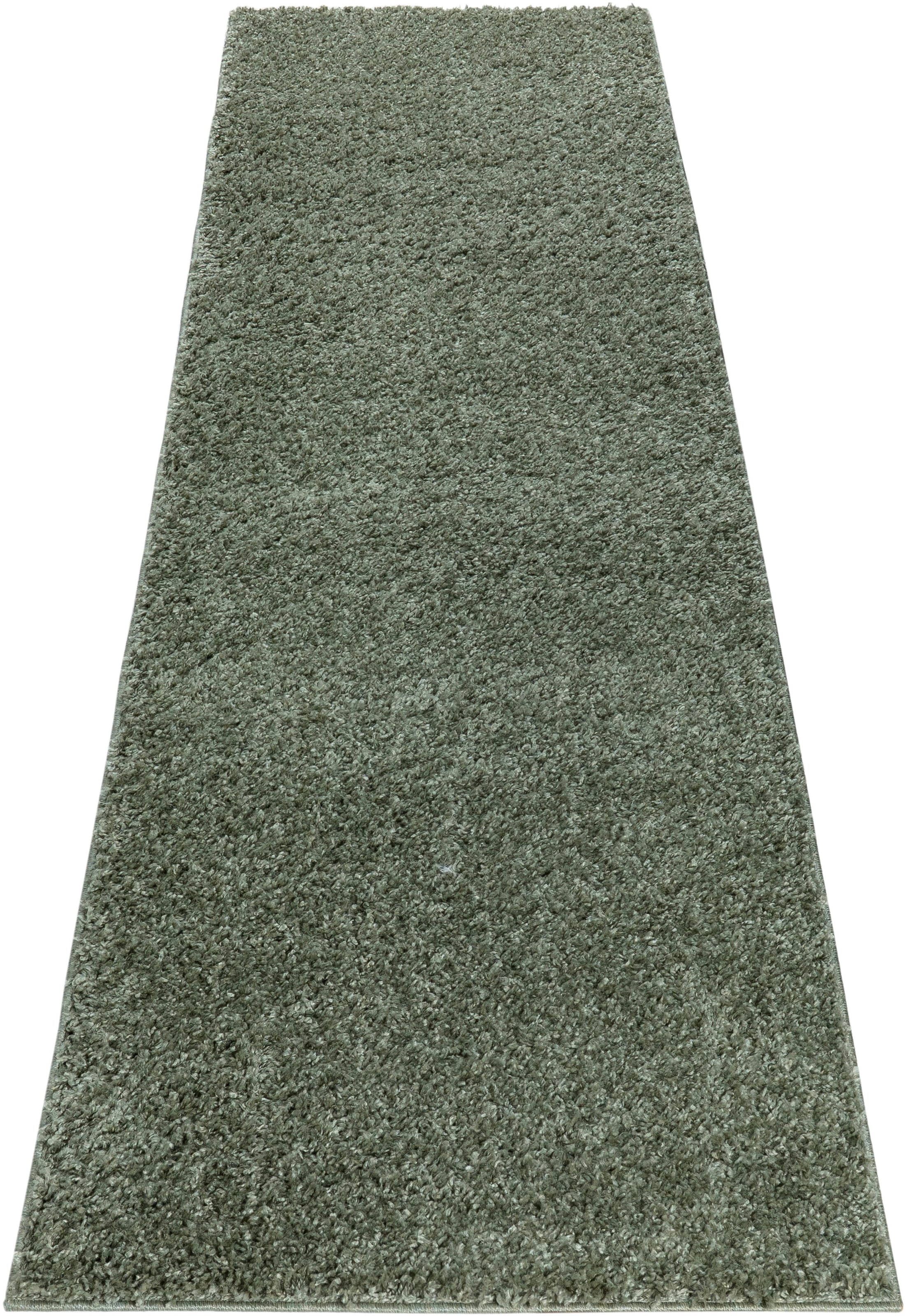 Bruno Banani Läufer »Shaggy Soft« rechteckig 30 mm Höhe Läufer, Brücke, gewebt, Uni-Farben, besonders weich