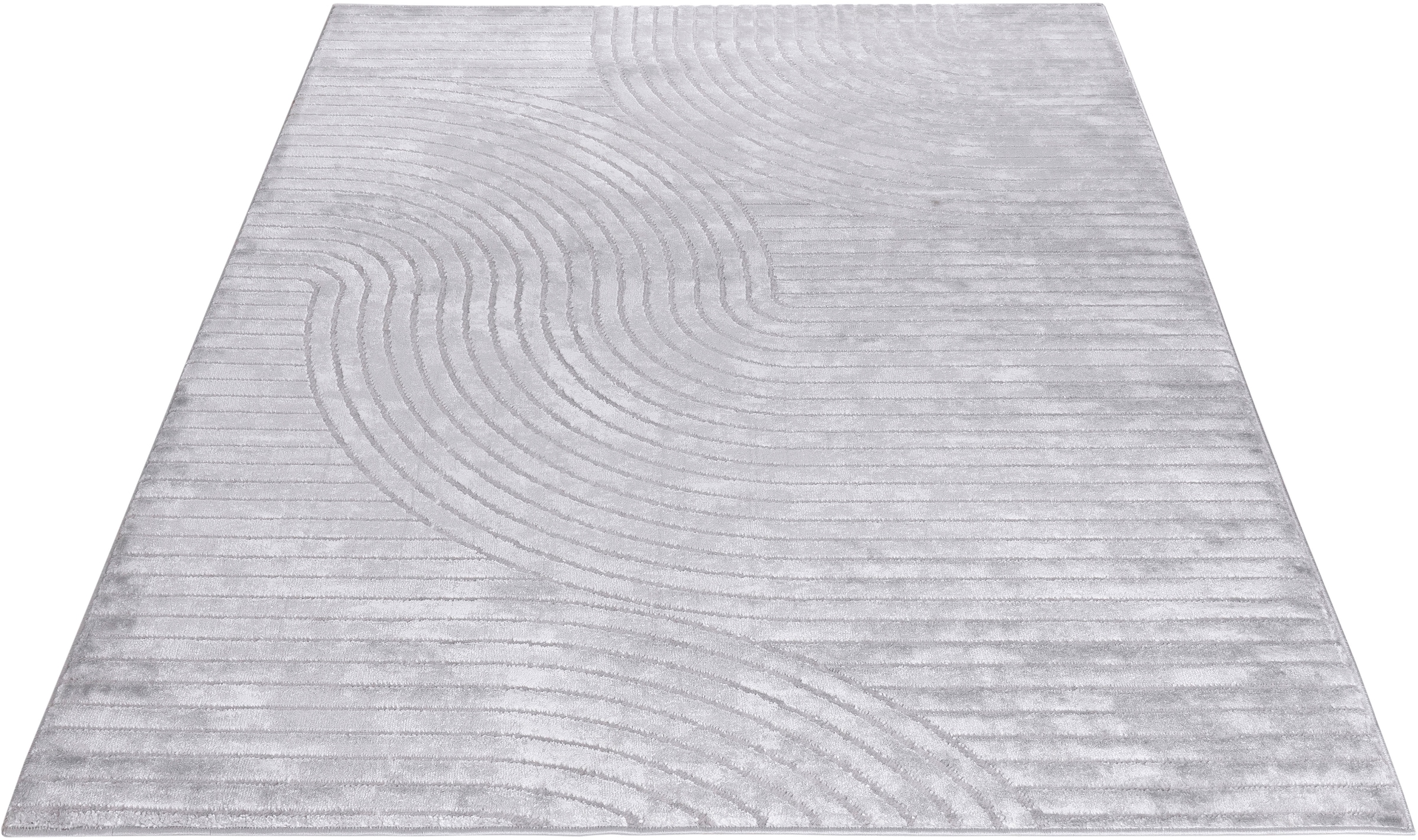 GOODproduct Teppich »Luvu, mit Hoch-Tief-Struktur« rechteckig 12 mm Höhe Modernes Design, Boho-Charme, dezenter Glanz, Wohnzimmer, Schlafzimmer