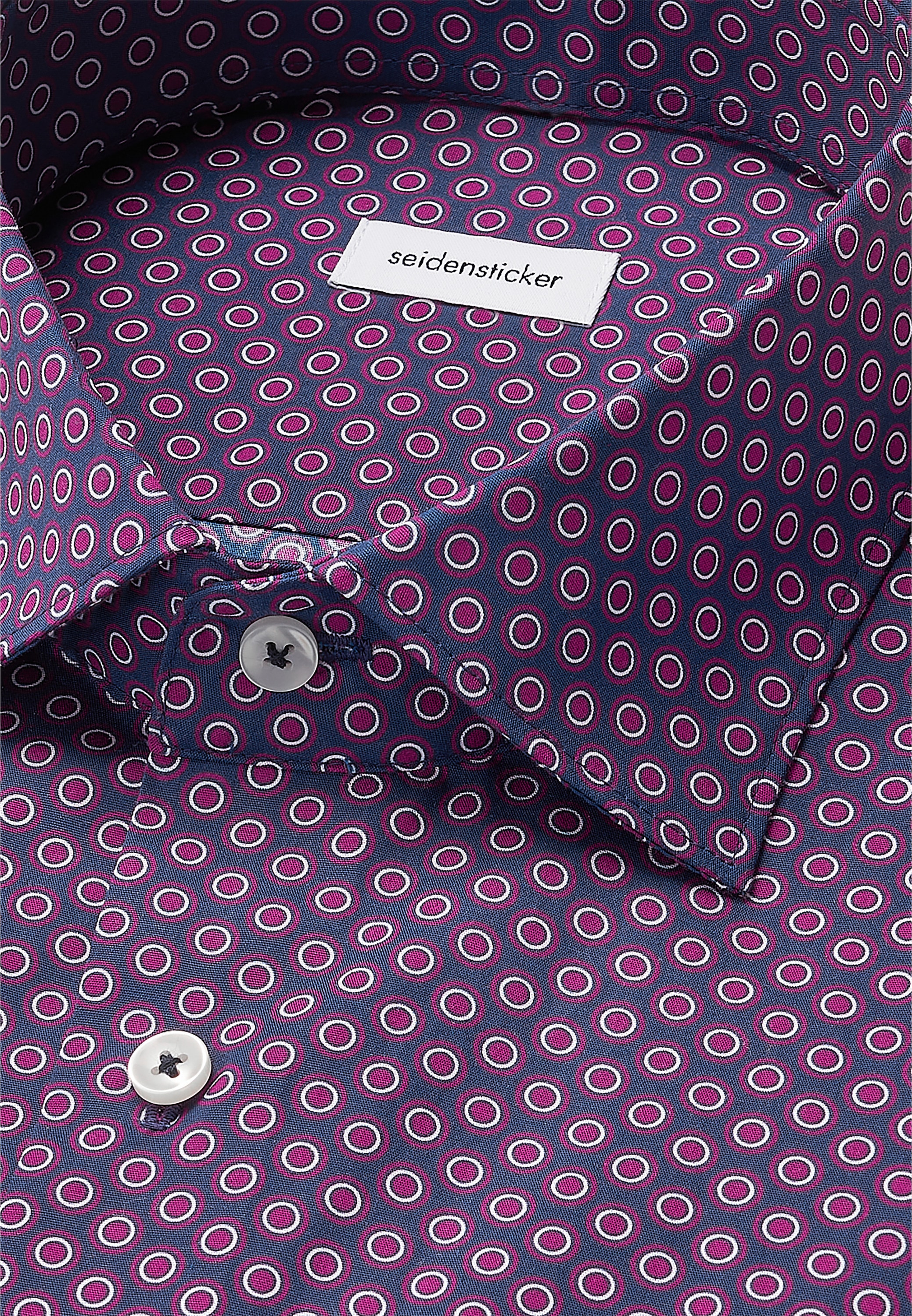 seidensticker Businesshemd »Schwarze Rose« Regular 1/1 Kentkragen Druck