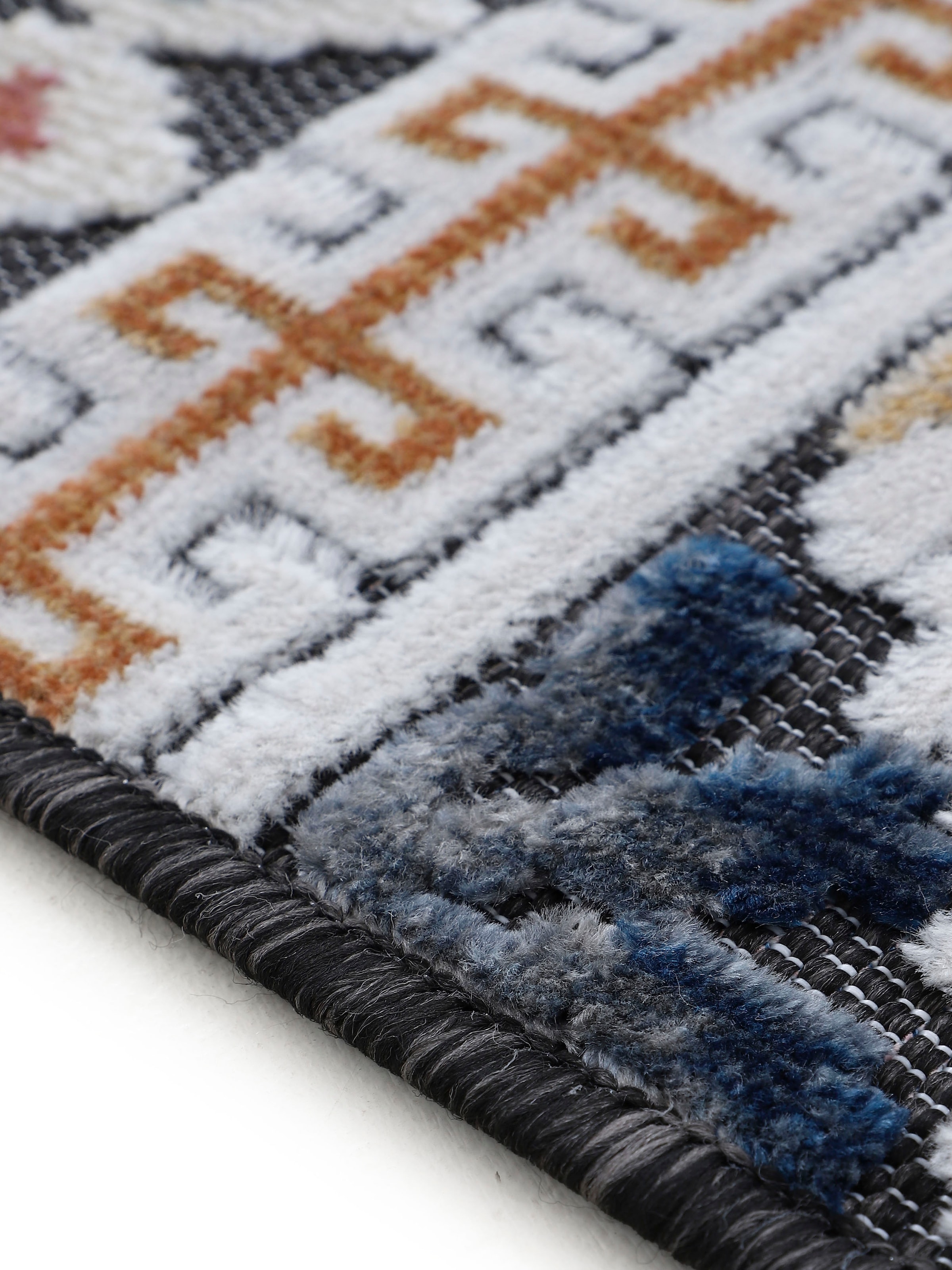 carpetfine Tapis »Deja 103« Rectangulaire 4 mm Höhe robustes Flachgewebe, Floral, In- und Outdoor, Läufer