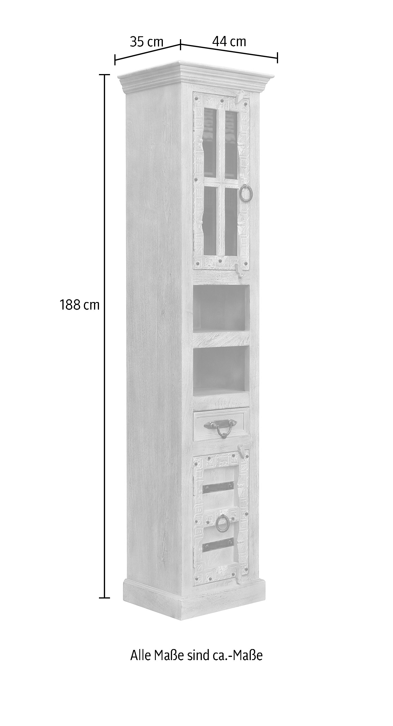 SIT Badmöbel-Set »Colombo 5-tlg. aus Mangoholz mit Hochschrank« Set, Bäder-Set, 