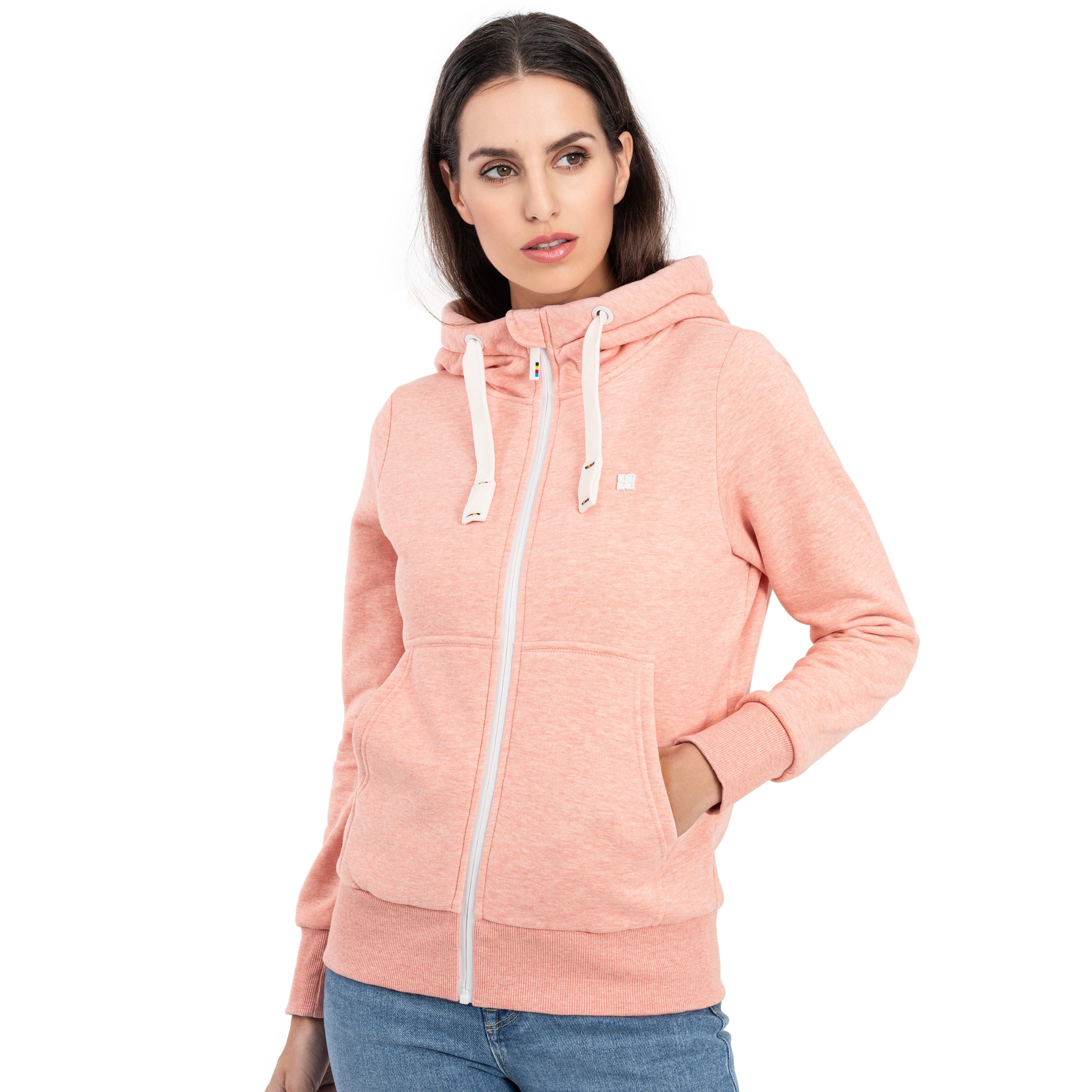 DEPROC Active Sweat à capuche »FinjaCMYK II« veste polaire douce avec poche kangourou