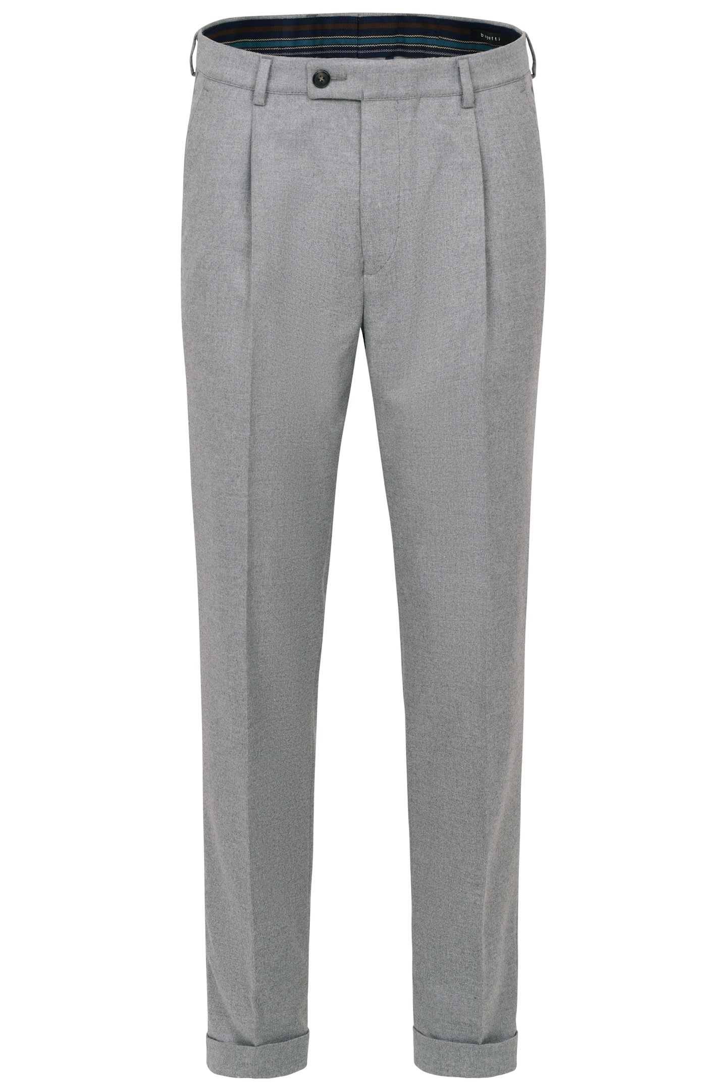 bugatti Bundfaltenhose  mit Modern-Flanell-Soft-Touch