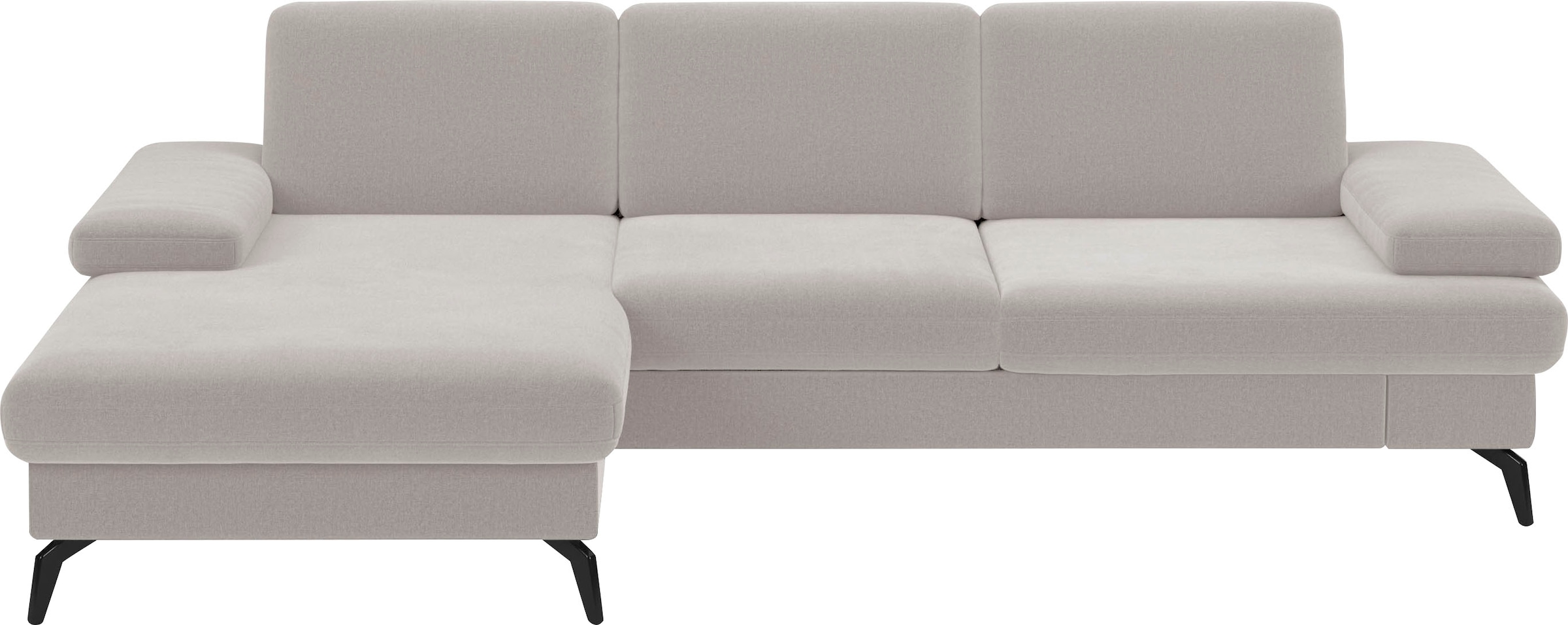 sit&more Canapé d'angle »Morris L-Form, inkl. Sitztiefenverstellung« wahlweise mit Armteilverstellung, Bettfunktion & Bettkasten