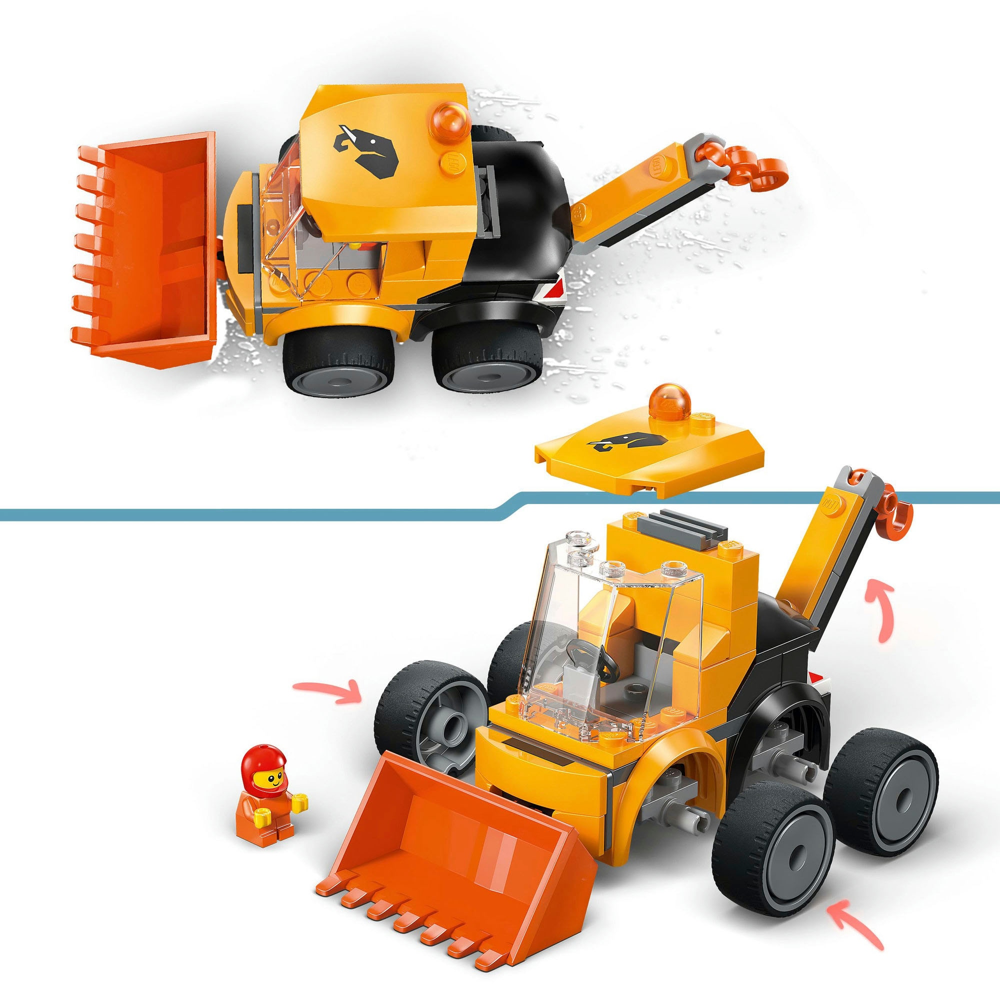 LEGO® Pions de construction »Coole Flitzer – Radlader (60483), LEGO City« Made in Europe