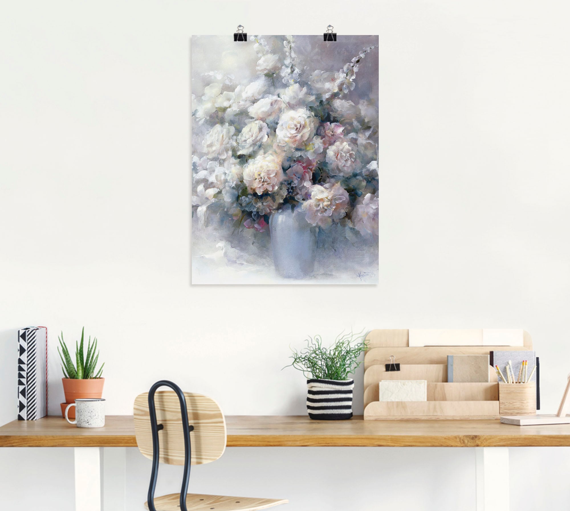 Artland Wandbild »Weisser Strauss« Blumen 1 Stk. tlg. als Leinwandbild, Poster in verschied. Grössen