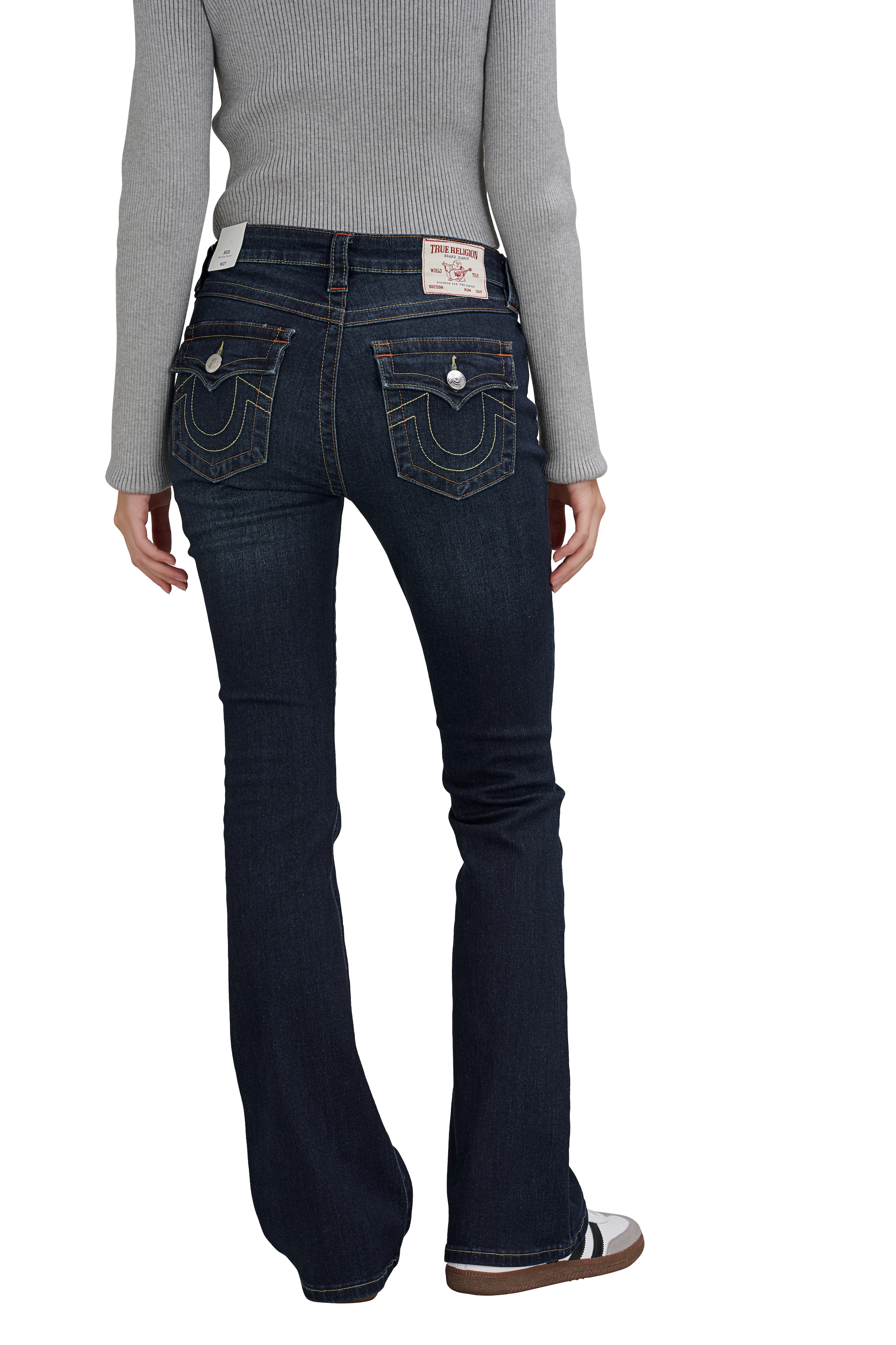 True Religion Jeans bootcut »BECCA MR BOOTCUT FLAP« mélange de coton, coupe bootcut