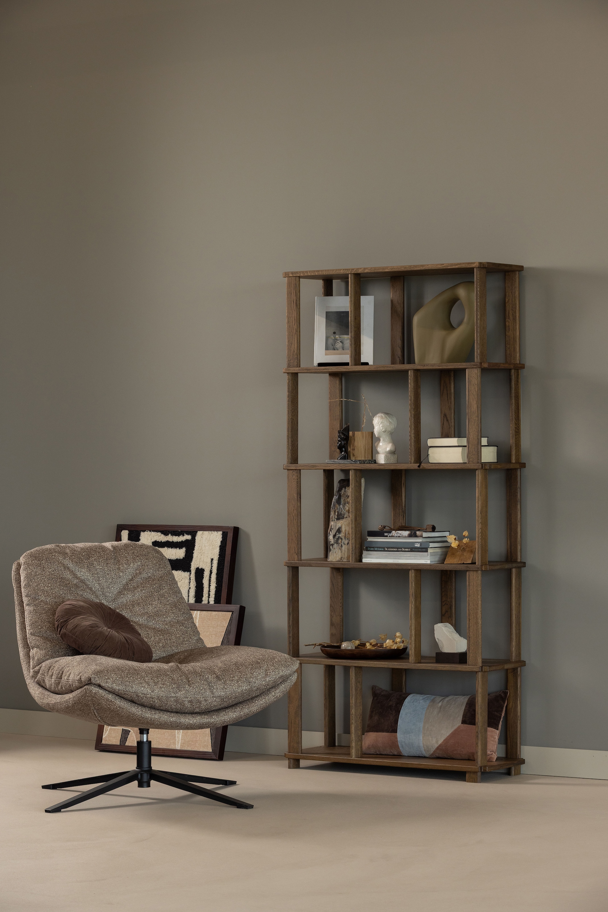 WOOOD Fauteuil pivotant »Arve mit Gewebtem Bezug und Drehmechanismus B 82 x T 87 x H 86 cm« très haute résistance à l'usure, capacité de charge 120 kg, structure métallique