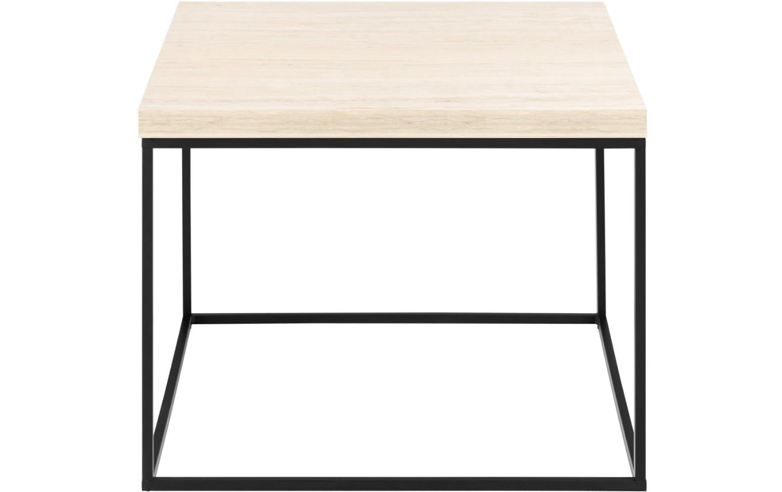 AC Design Couchtisch »Barossa, Wohnzimmer-Tisch, quadratisch, in Steinoptik, Modern« Stabile schwarze Stahlbeine, in mehreren Varianten, Breite: 60 cm