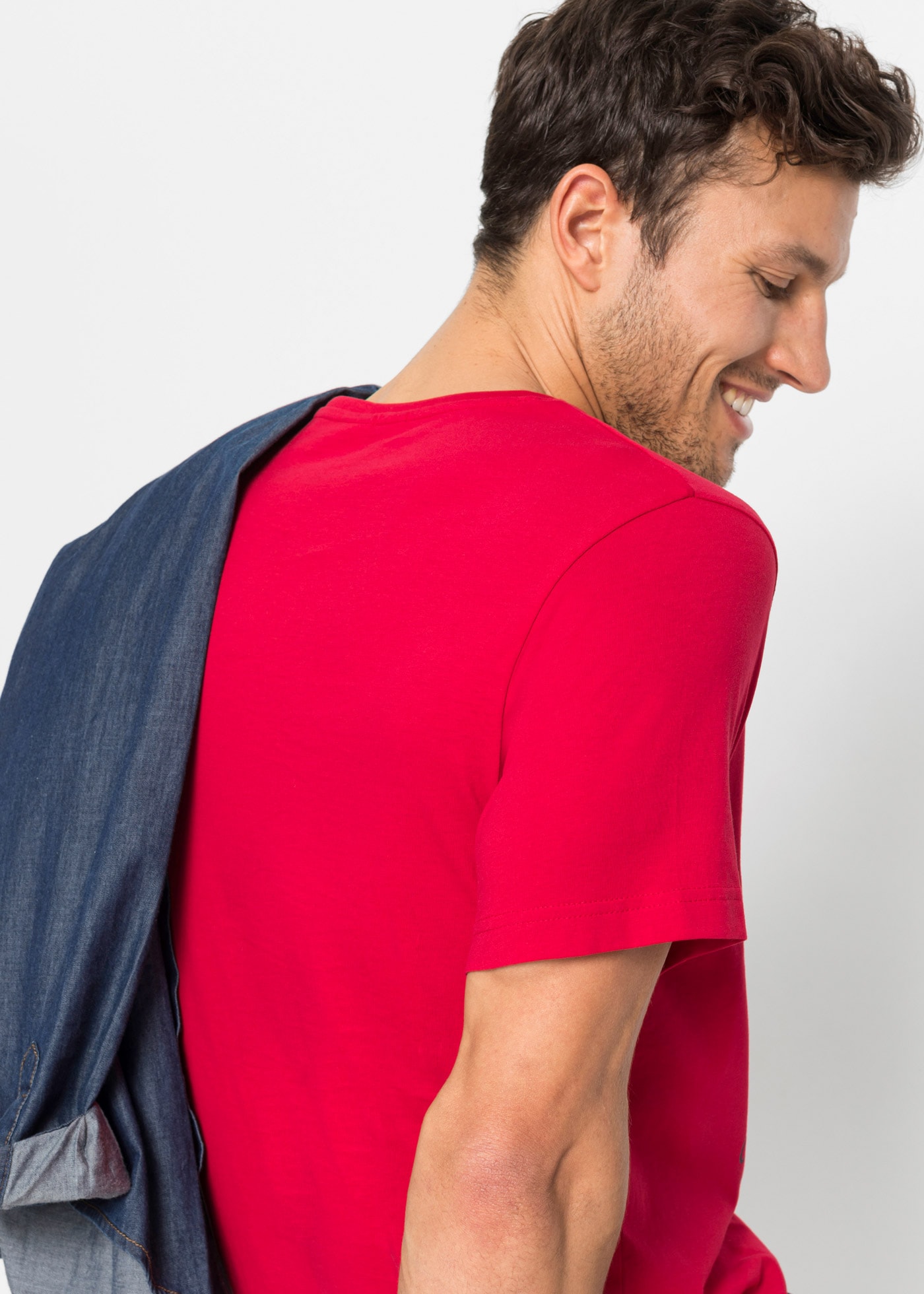 bonprix T-shirt Packung, 3 regular fit, kurze Ärmel, aus Baumwolle