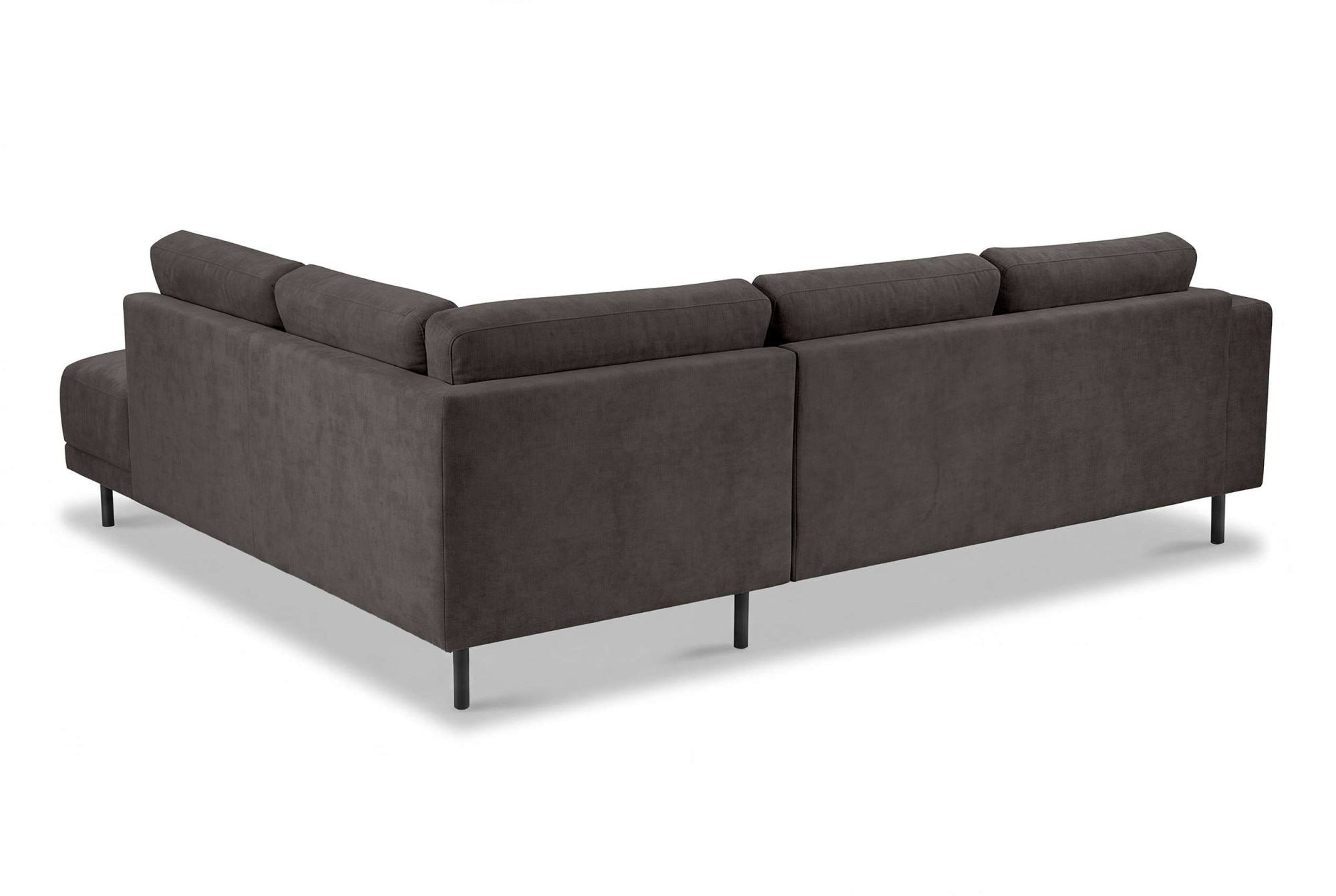 GOODproduct Canapé d'angle »Sveeva, L-Form, B.240 cm, schwarze Metallfüsse« langlebiger Strukturstoff, mit Wellenunterfederung, viele Farben