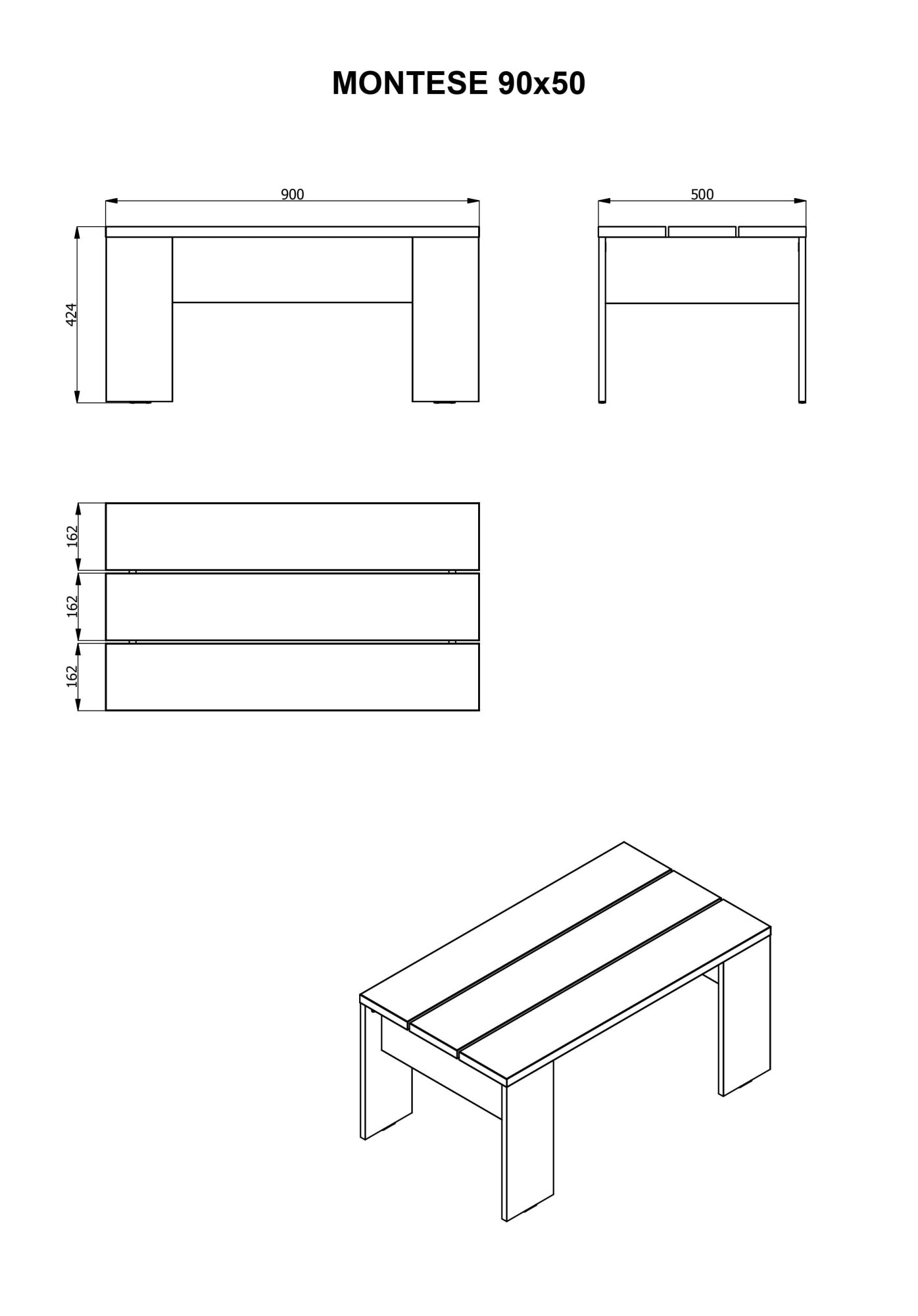 Home affaire Couchtisch »Montese, Wohnzimmertisch, Sofatisch, Beistelltisch, Kaffeetisch« Moderner Couchtisch: 3 Grössen, 4 Farben – ideal für kleine Räume