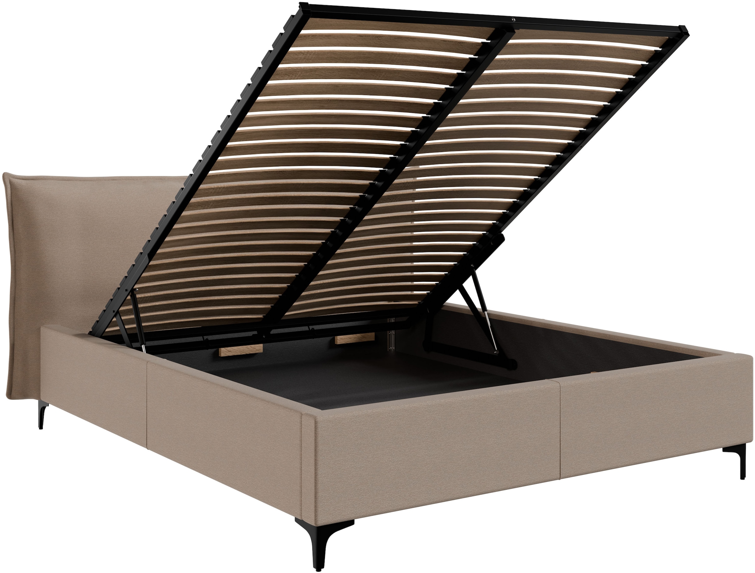 FORTE Lit rembourré »Helsingborg« incl. sommier à lattes, disponible en plusieurs couleurs